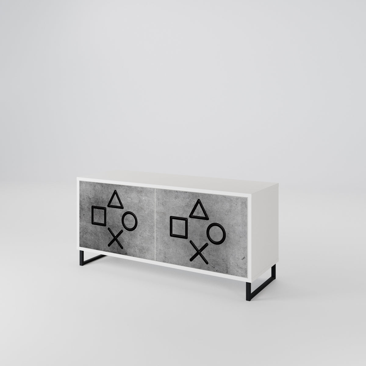 GAMER CHOICE Mueble de TV Compacto de 2 puertas