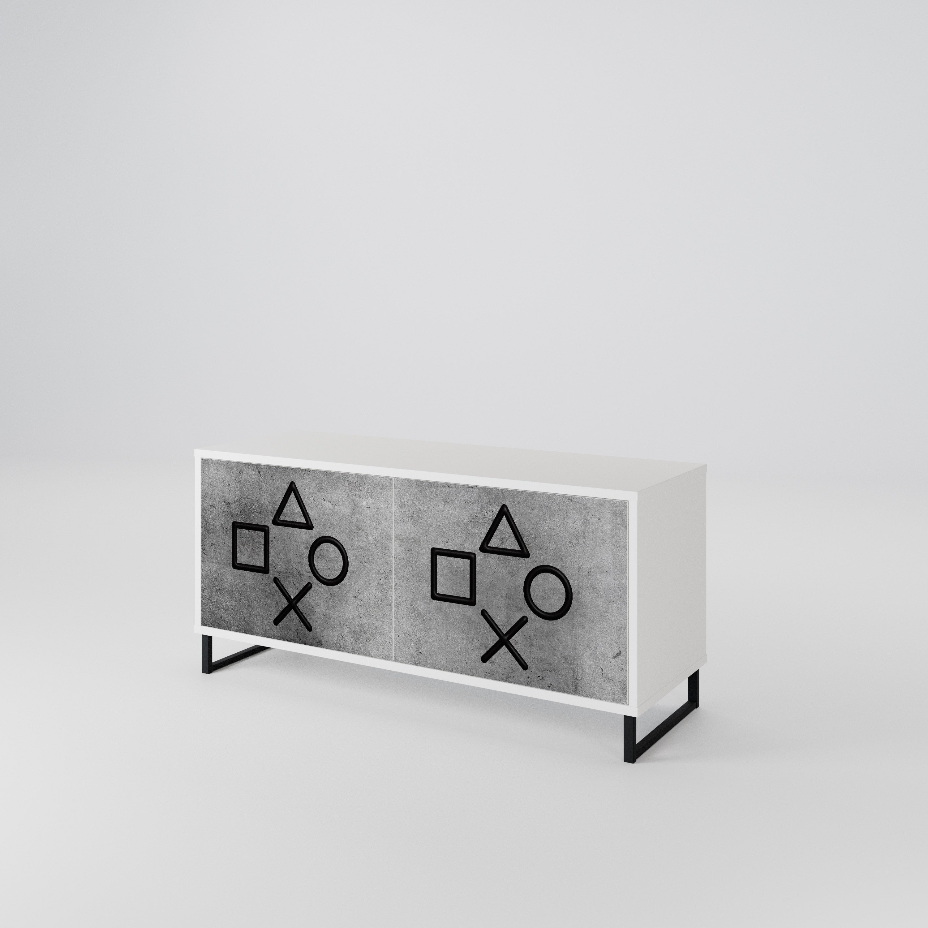 GAMER CHOICE Mueble de TV Compacto de 2 puertas
