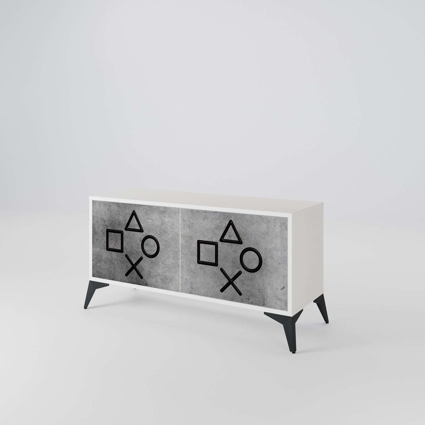 GAMER CHOICE Mueble de TV Compacto de 2 puertas