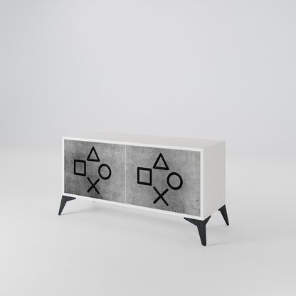 GAMER CHOICE Mueble de TV Compacto de 2 puertas