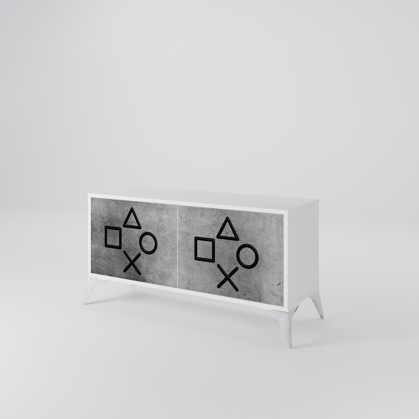 GAMER CHOICE Mueble de TV Compacto de 2 puertas