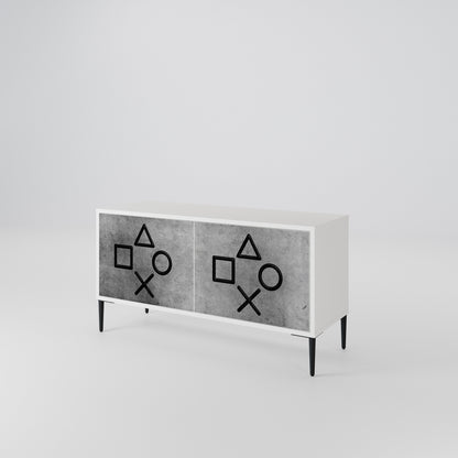 GAMER CHOICE Mueble de TV Compacto de 2 puertas