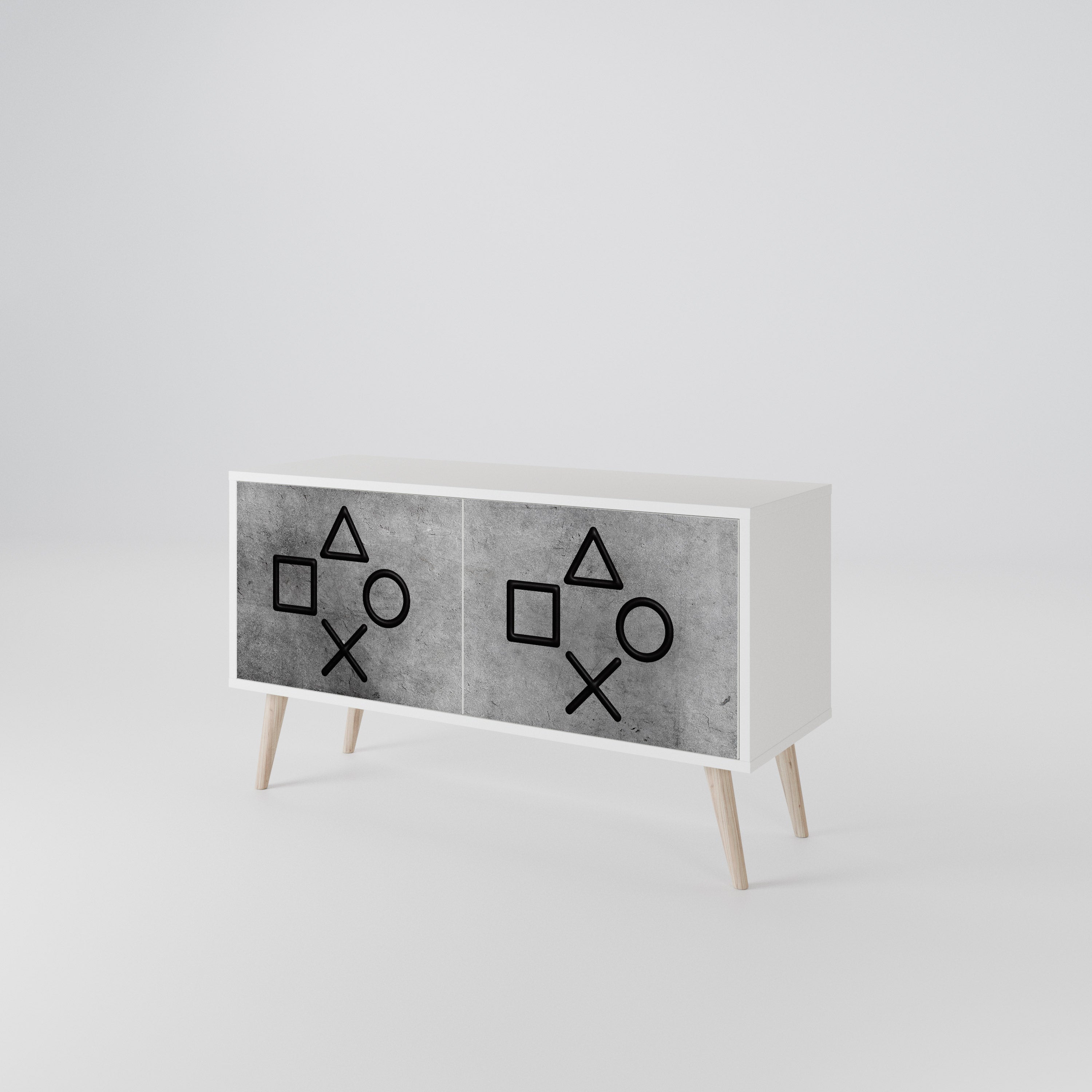 GAMER CHOICE Mueble de TV Compacto de 2 puertas
