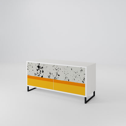 DYED BY ORANGE Mueble de TV Compacto de 2 puertas