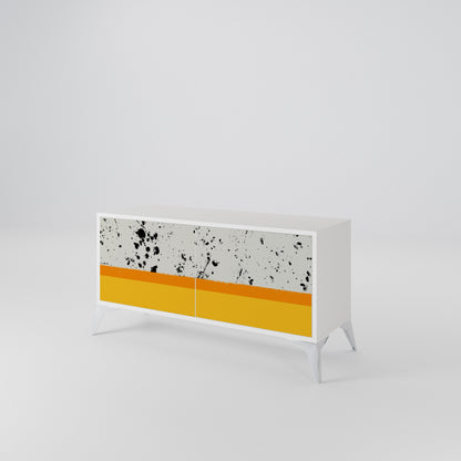 DYED BY ORANGE Mueble de TV Compacto de 2 puertas