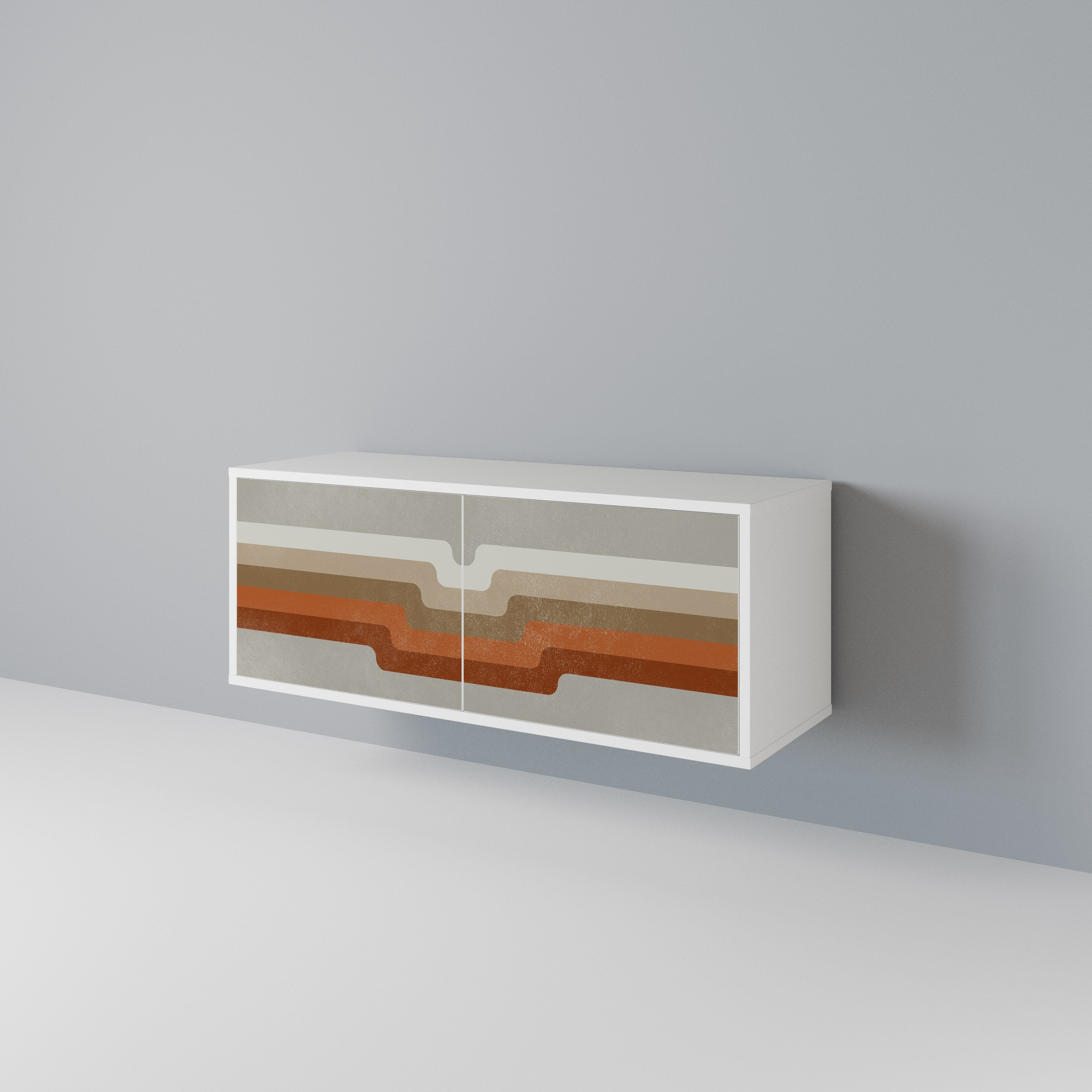 PECULIAR TRAIL Mueble de TV Compacto de 2 puertas