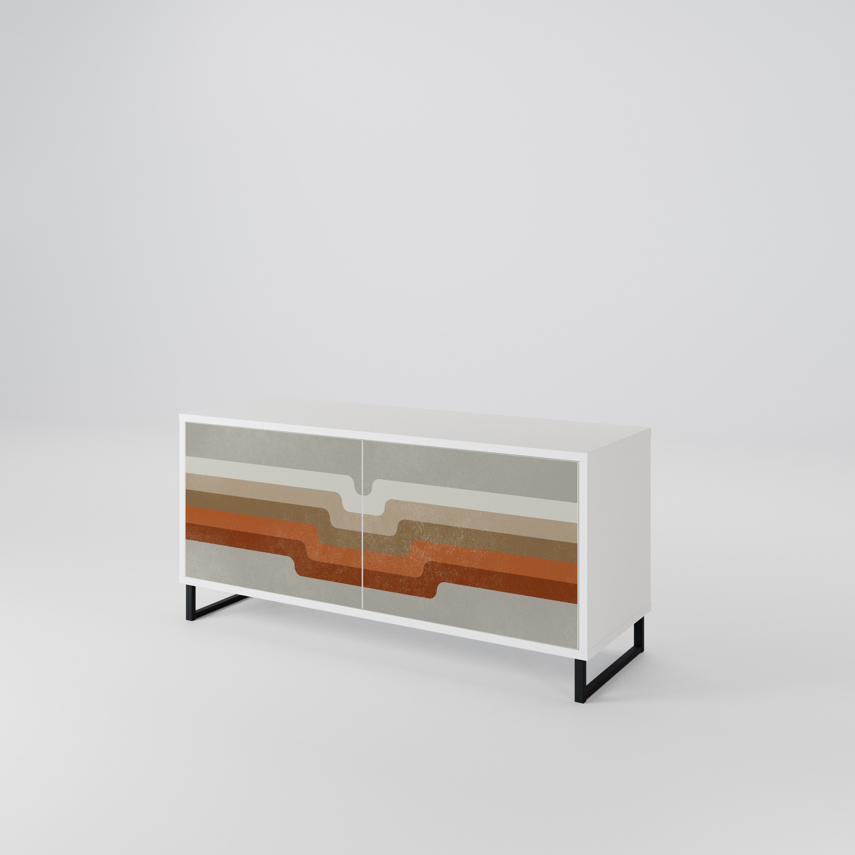 PECULIAR TRAIL Mueble de TV Compacto de 2 puertas