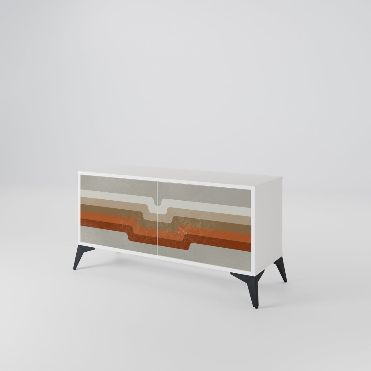 PECULIAR TRAIL Mueble de TV Compacto de 2 puertas