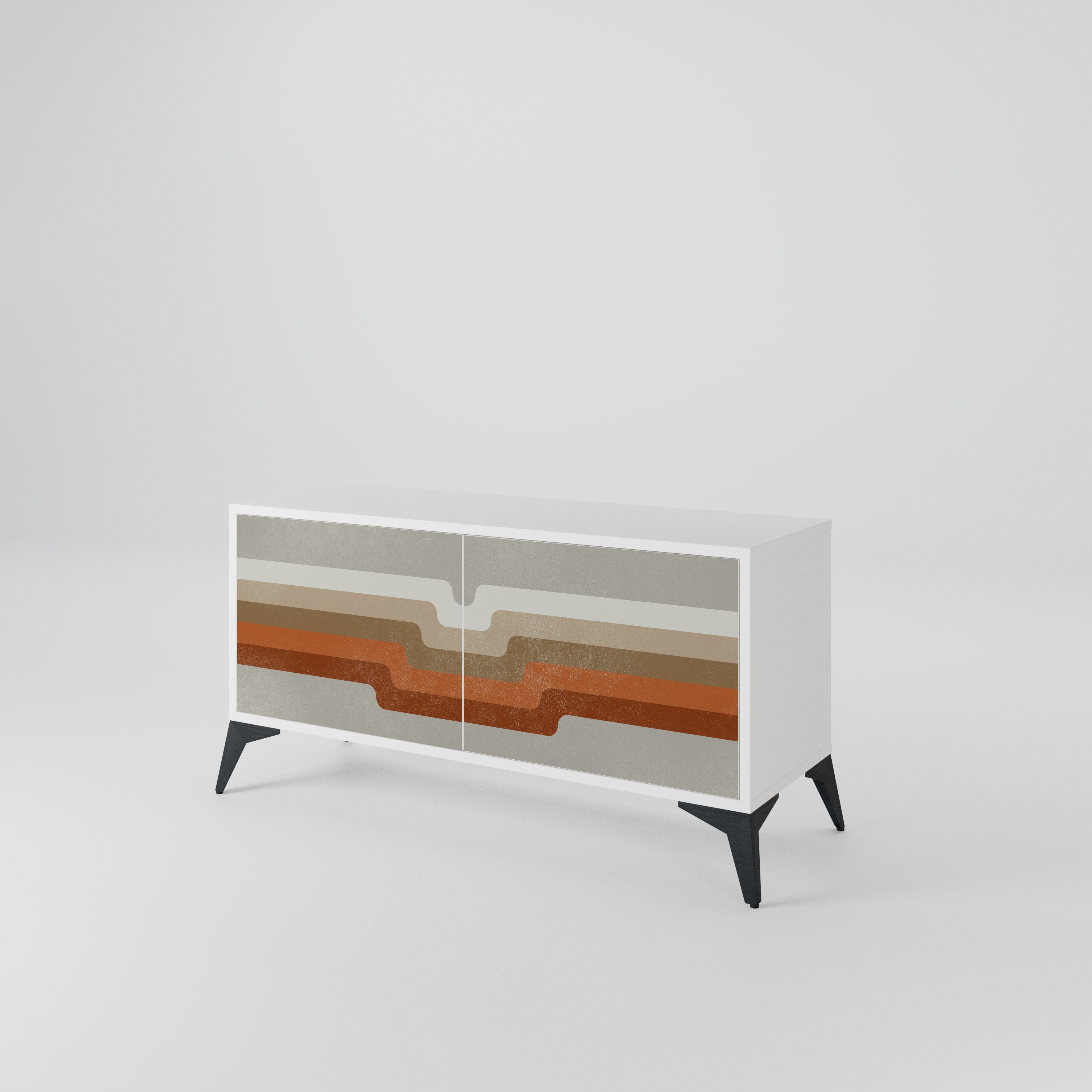 PECULIAR TRAIL Mueble de TV Compacto de 2 puertas