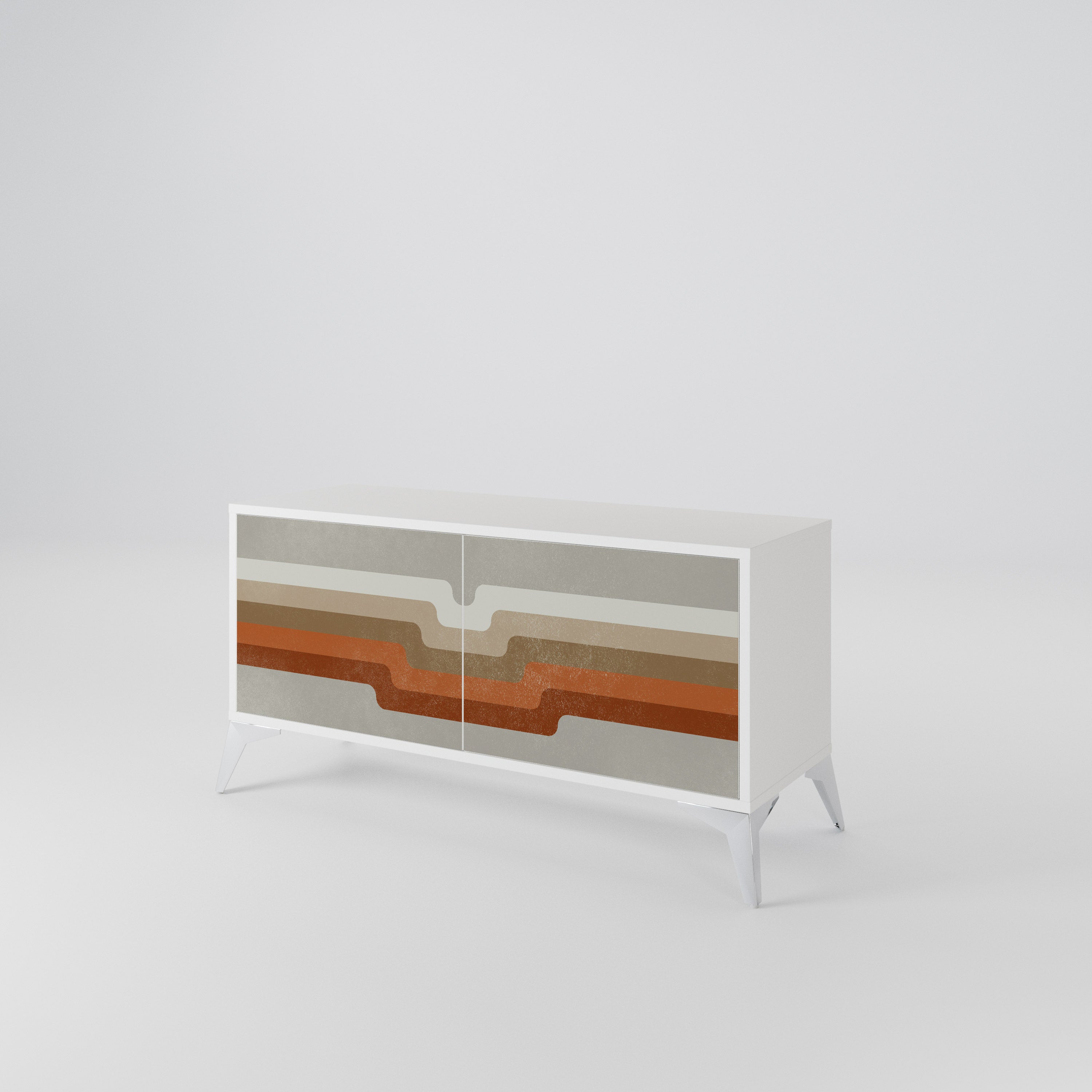 PECULIAR TRAIL Mueble de TV Compacto de 2 puertas