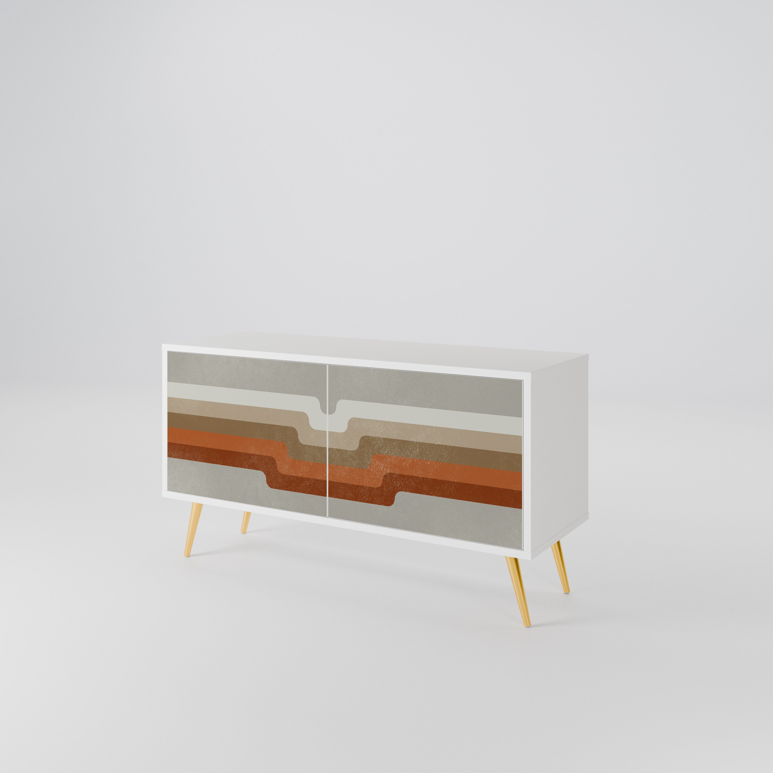PECULIAR TRAIL Mueble de TV Compacto de 2 puertas