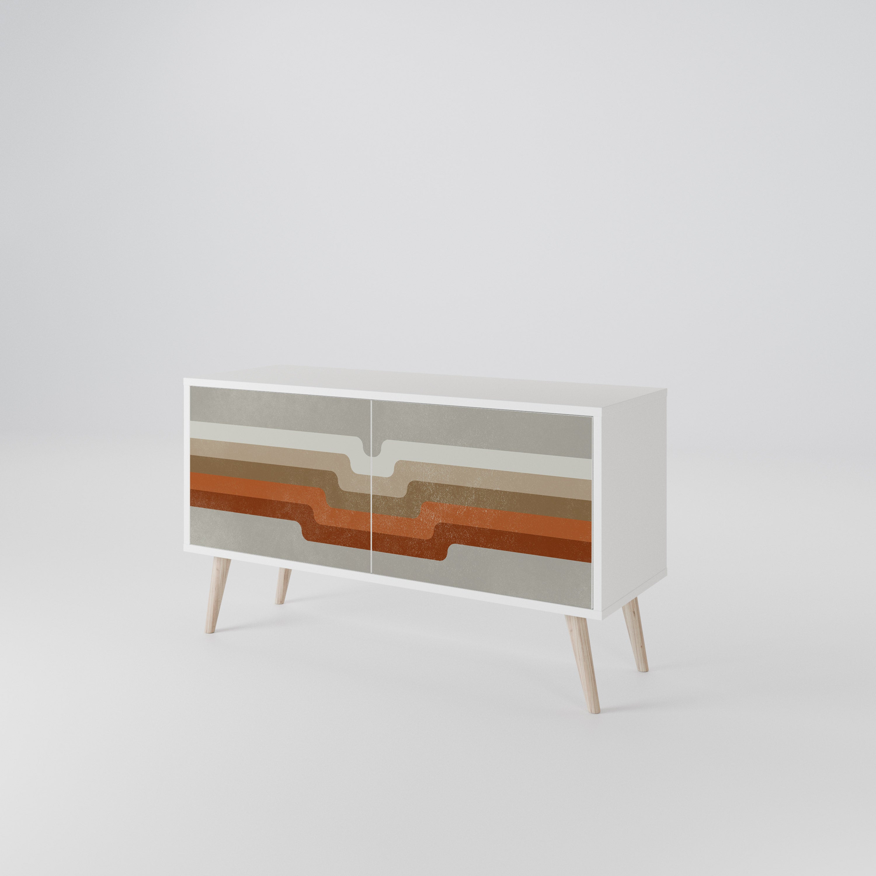 PECULIAR TRAIL Mueble de TV Compacto de 2 puertas
