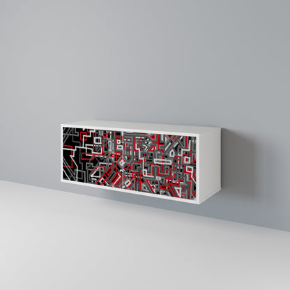 BROKEN LINES Mueble de TV Compacto de 2 puertas