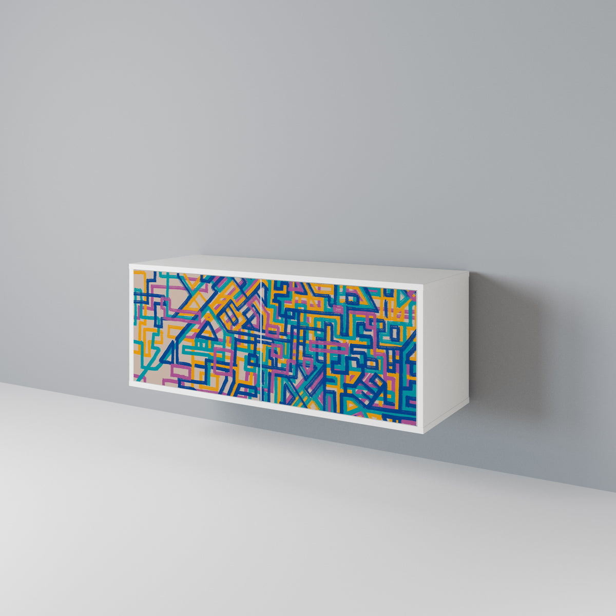 MEMORIES MAP Mueble de TV Compacto de 2 puertas