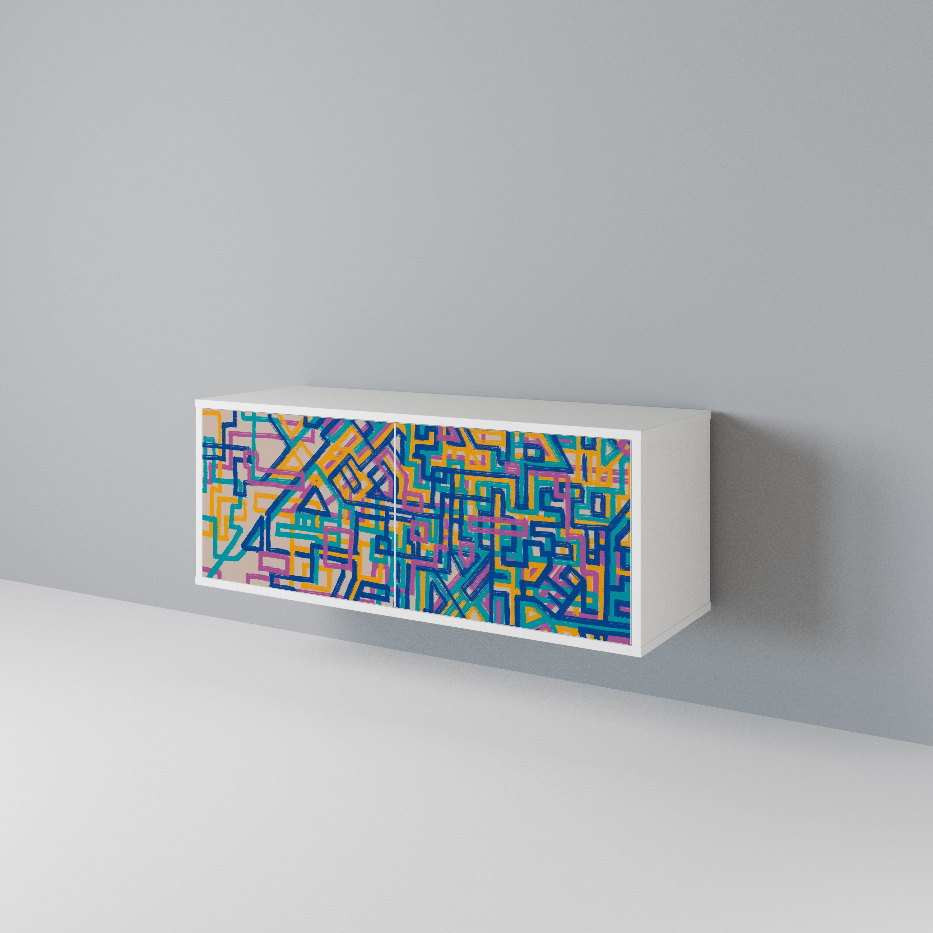 MEMORIES MAP Mueble de TV Compacto de 2 puertas