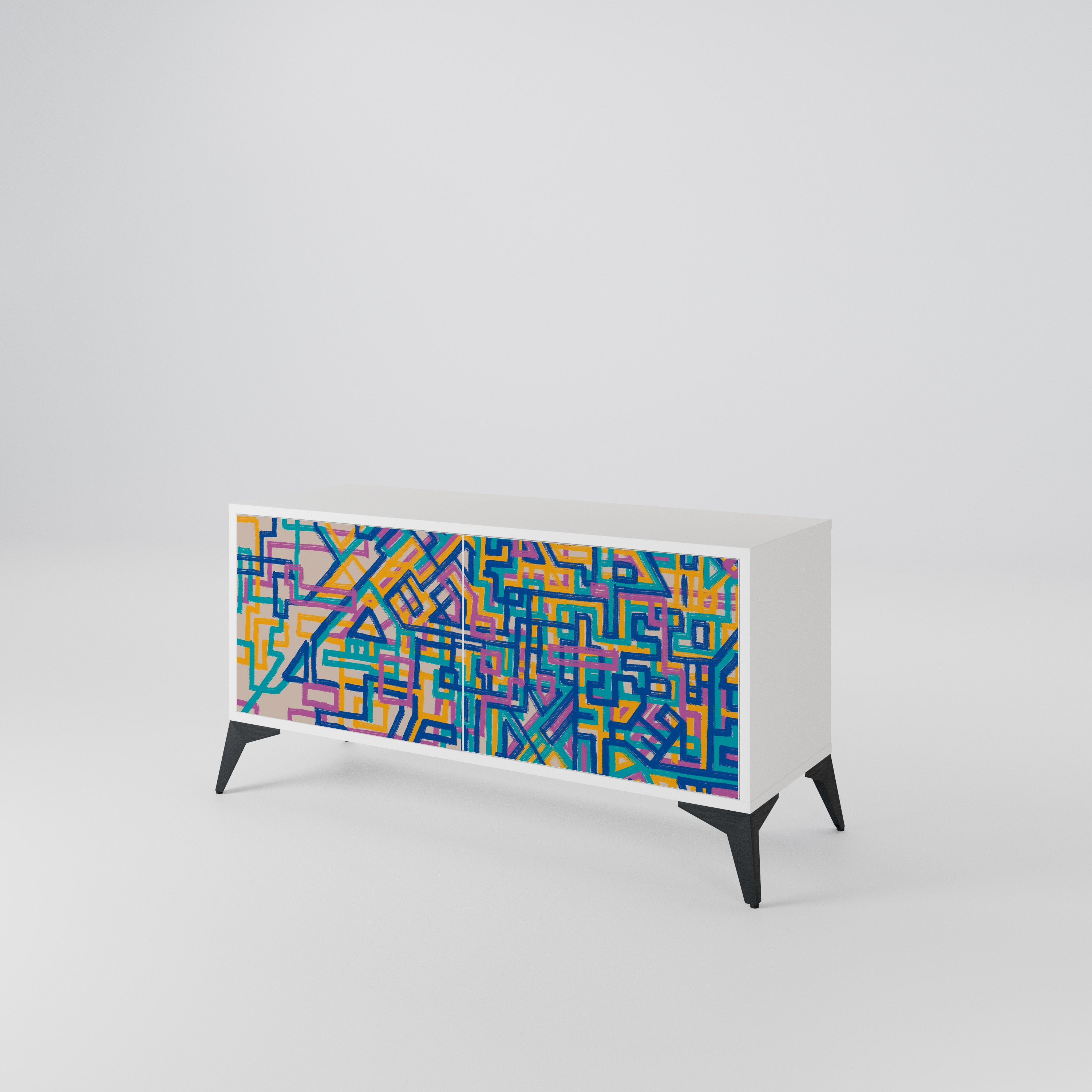 MEMORIES MAP Mueble de TV Compacto de 2 puertas