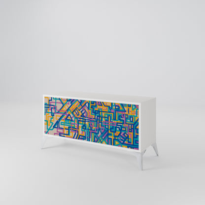 MEMORIES MAP Mueble de TV Compacto de 2 puertas