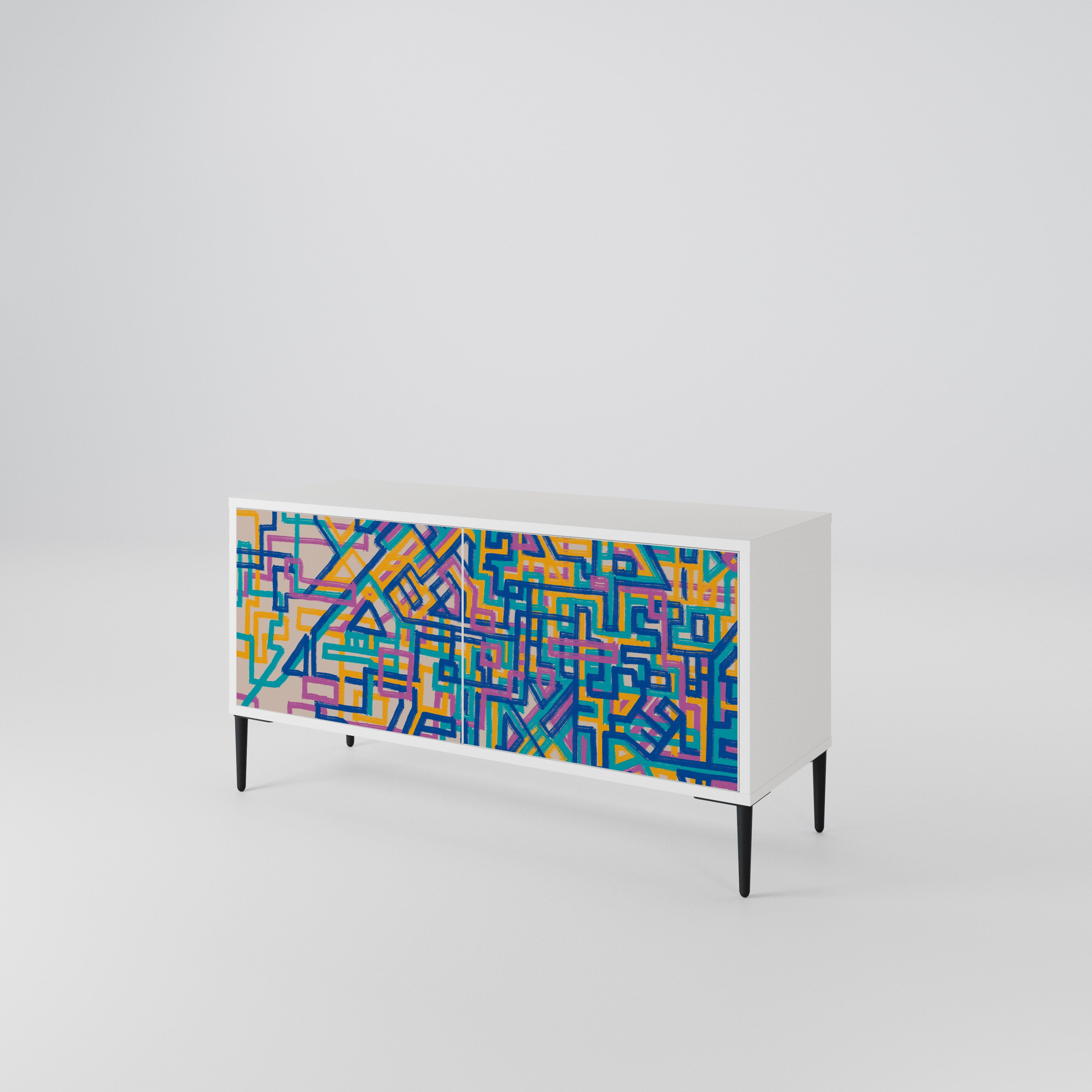 MEMORIES MAP Mueble de TV Compacto de 2 puertas