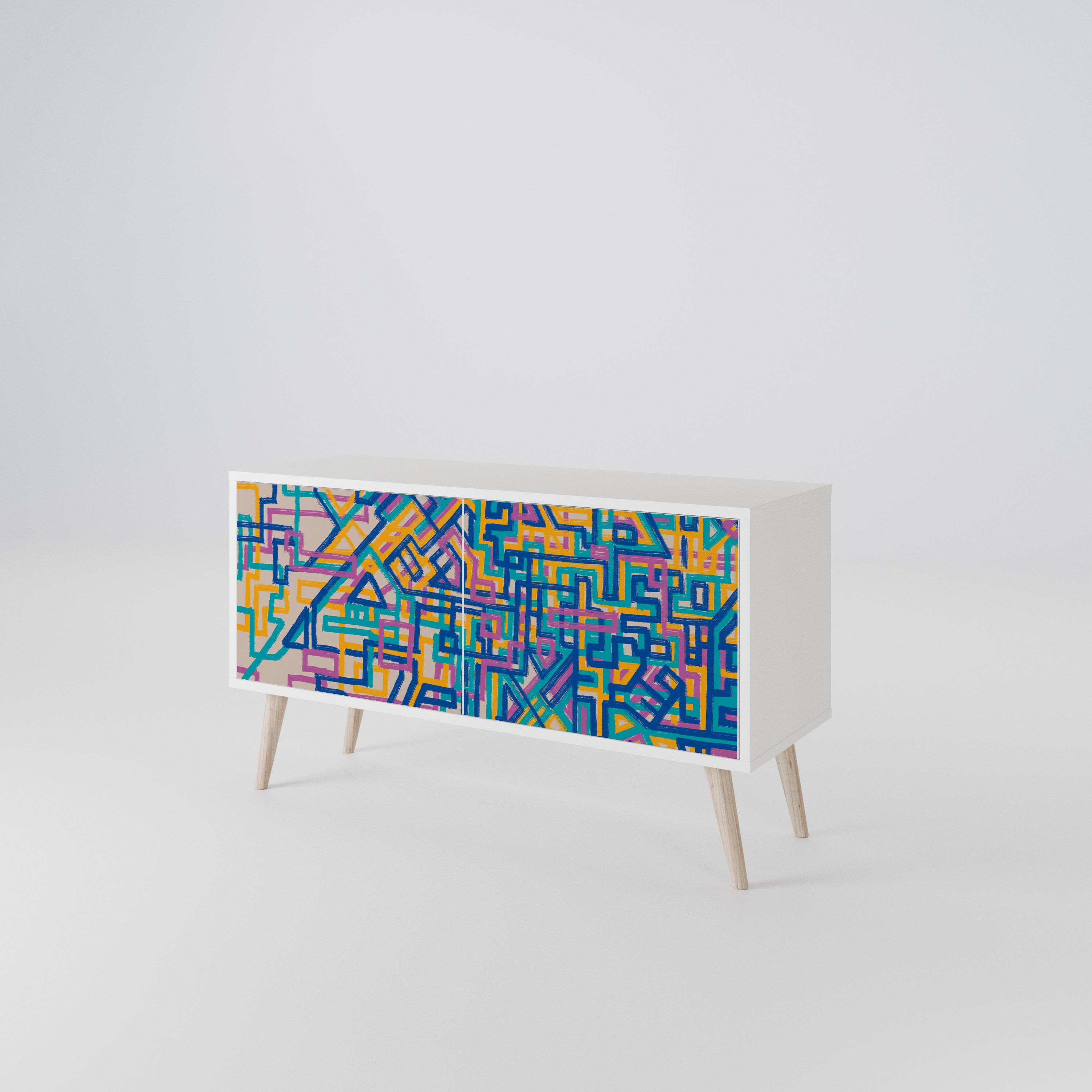 MEMORIES MAP Mueble de TV Compacto de 2 puertas