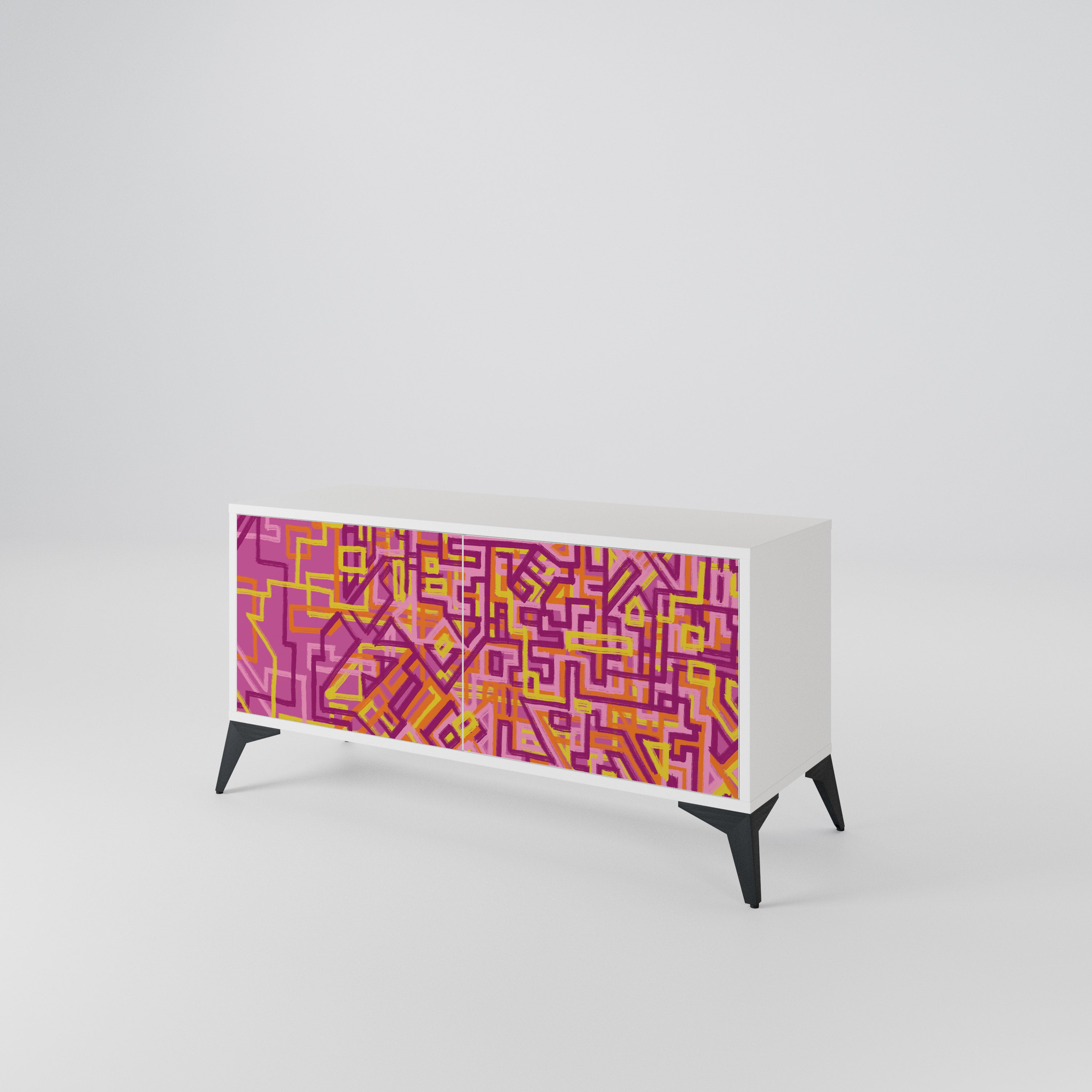 LOVELY MEMORIES Mueble de TV Compacto de 2 puertas