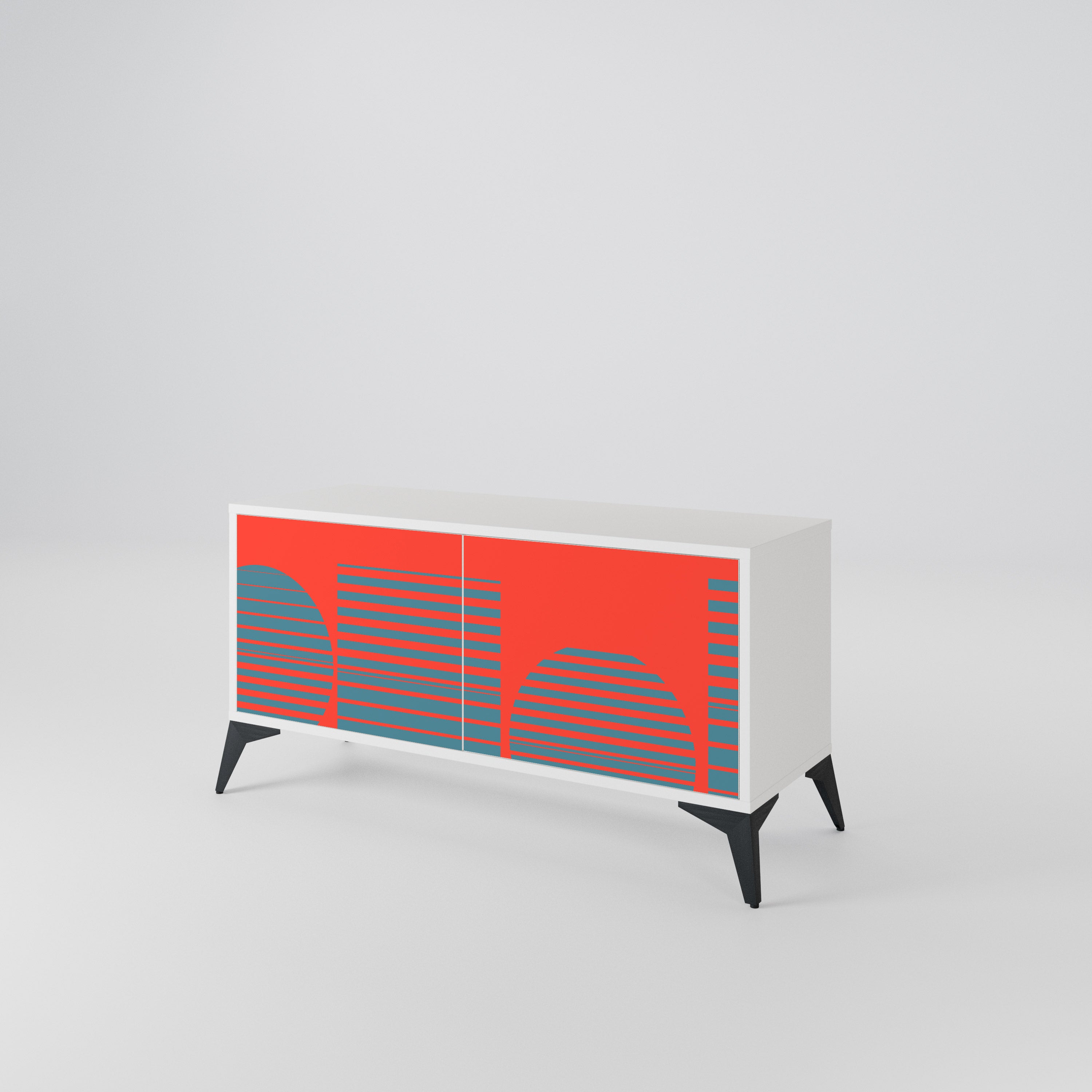 RISING GEOMETRY STARS Mueble de TV Compacto de 2 puertas
