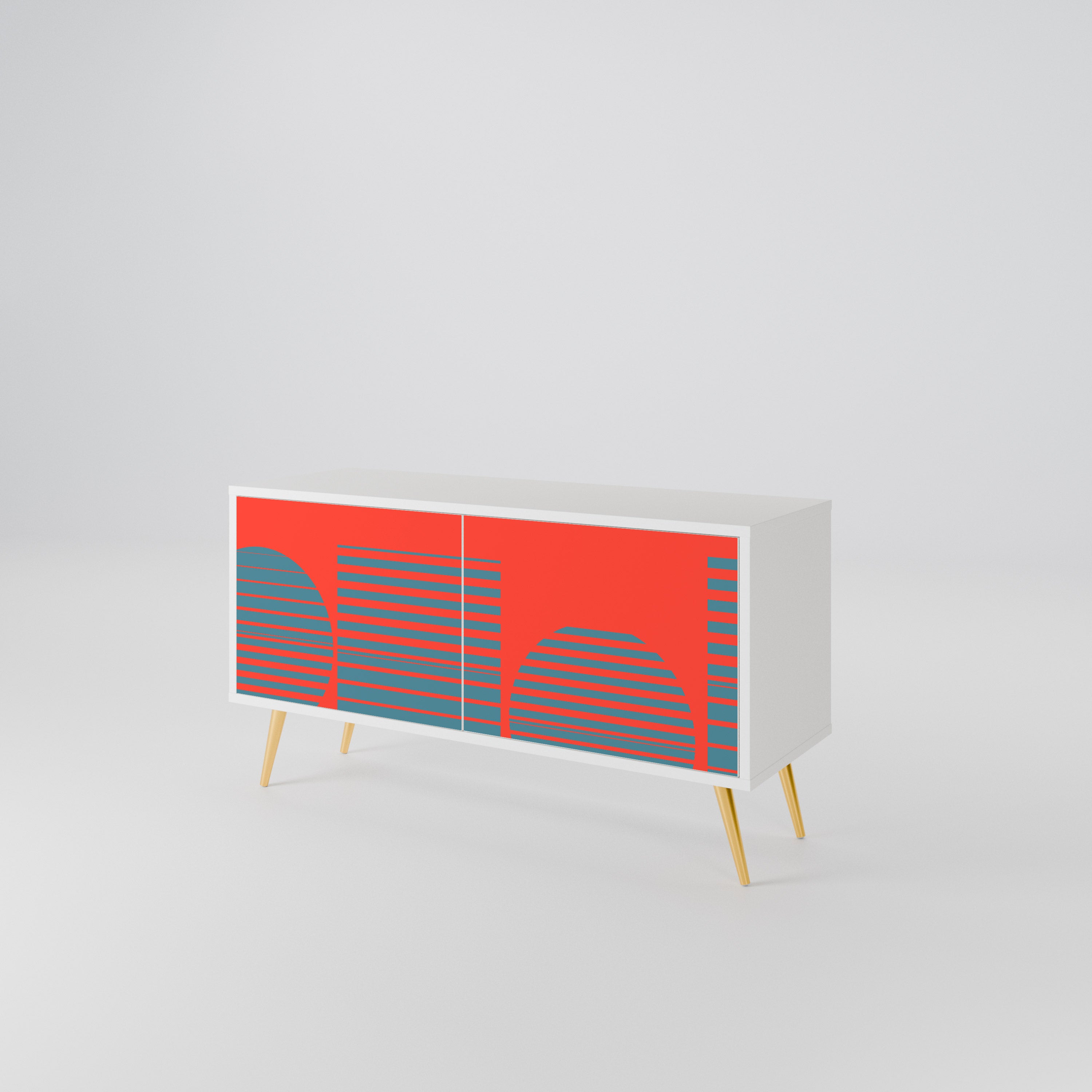 RISING GEOMETRY STARS Mueble de TV Compacto de 2 puertas