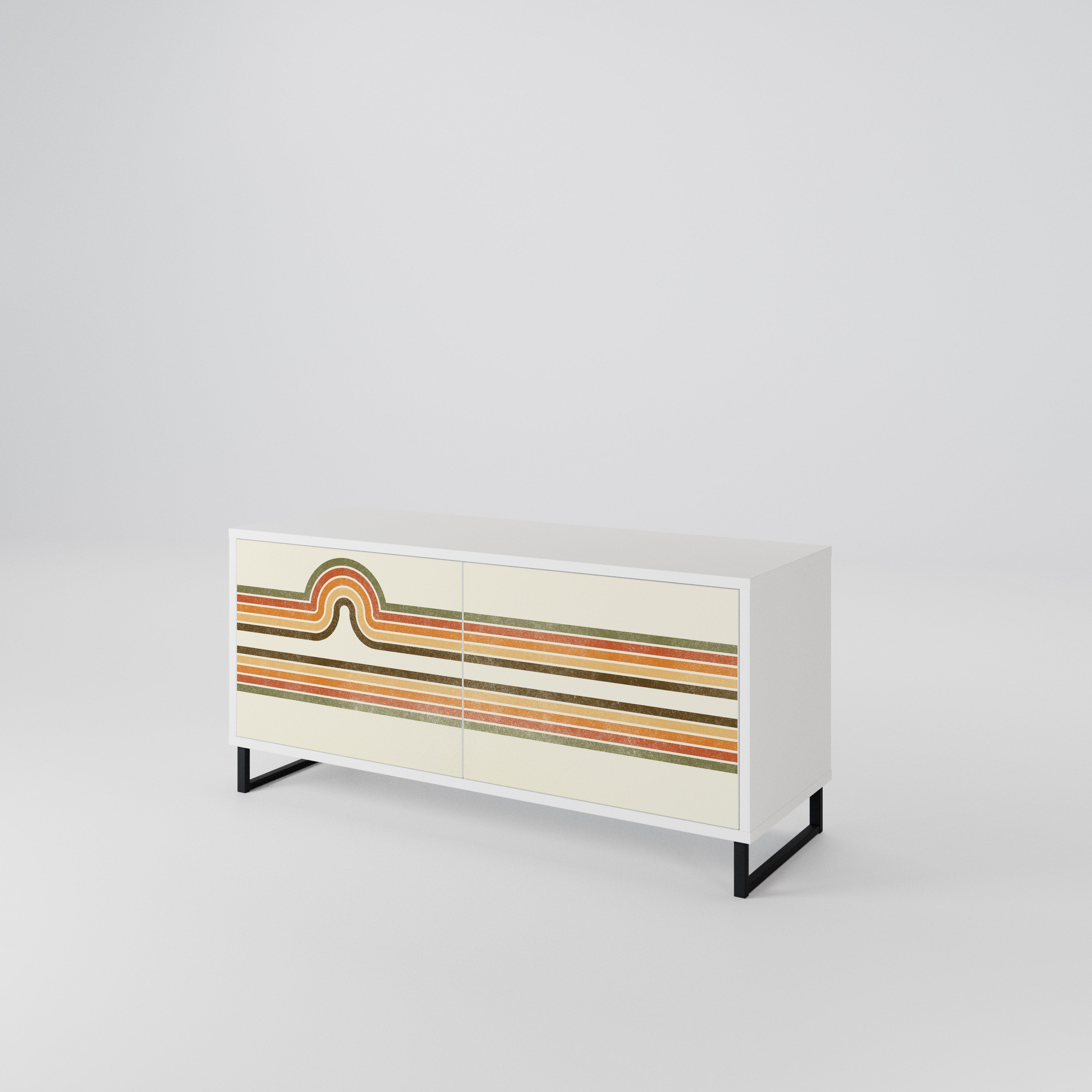 EXCEPTIONAL STREAM Mueble de TV Compacto de 2 puertas