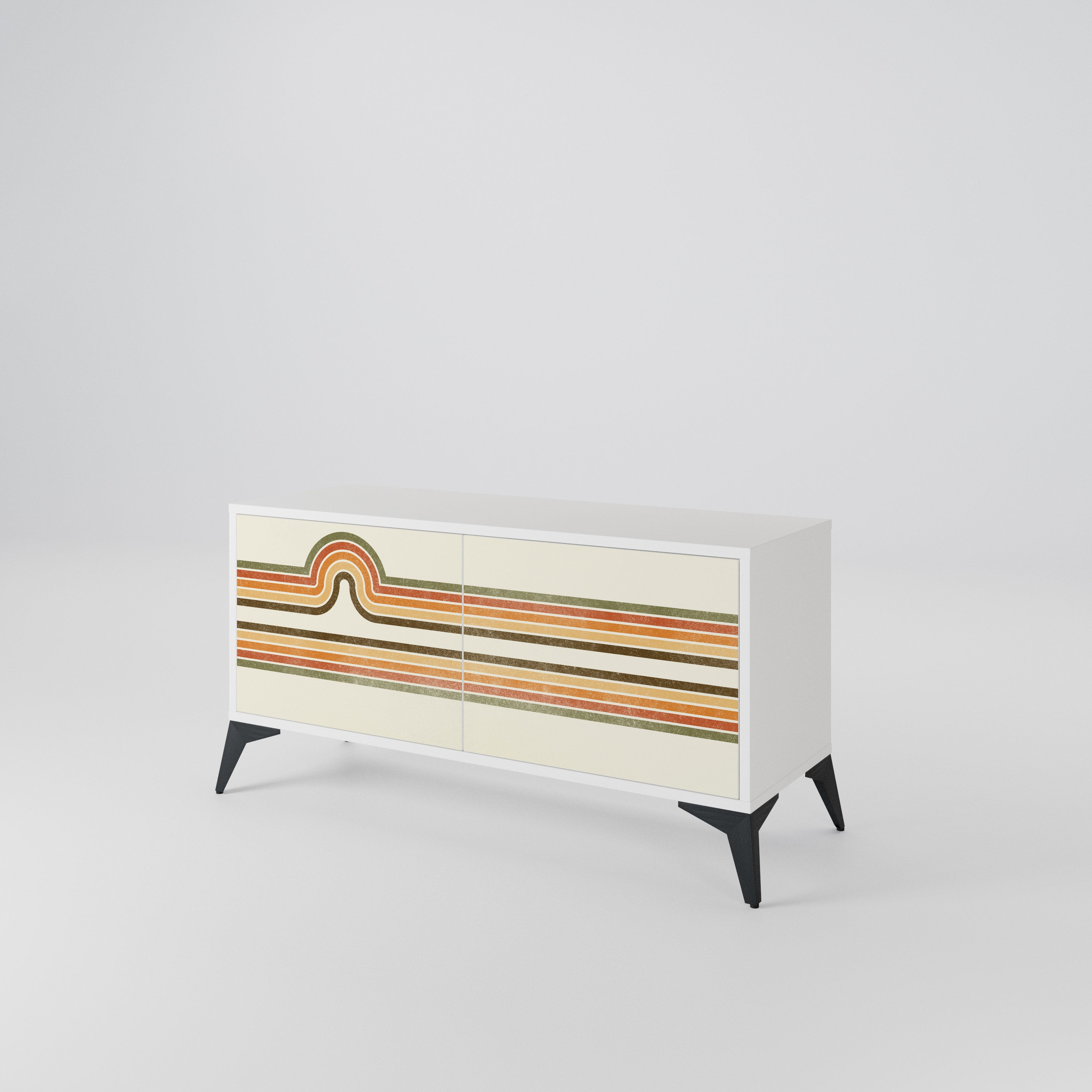 EXCEPTIONAL STREAM Mueble de TV Compacto de 2 puertas