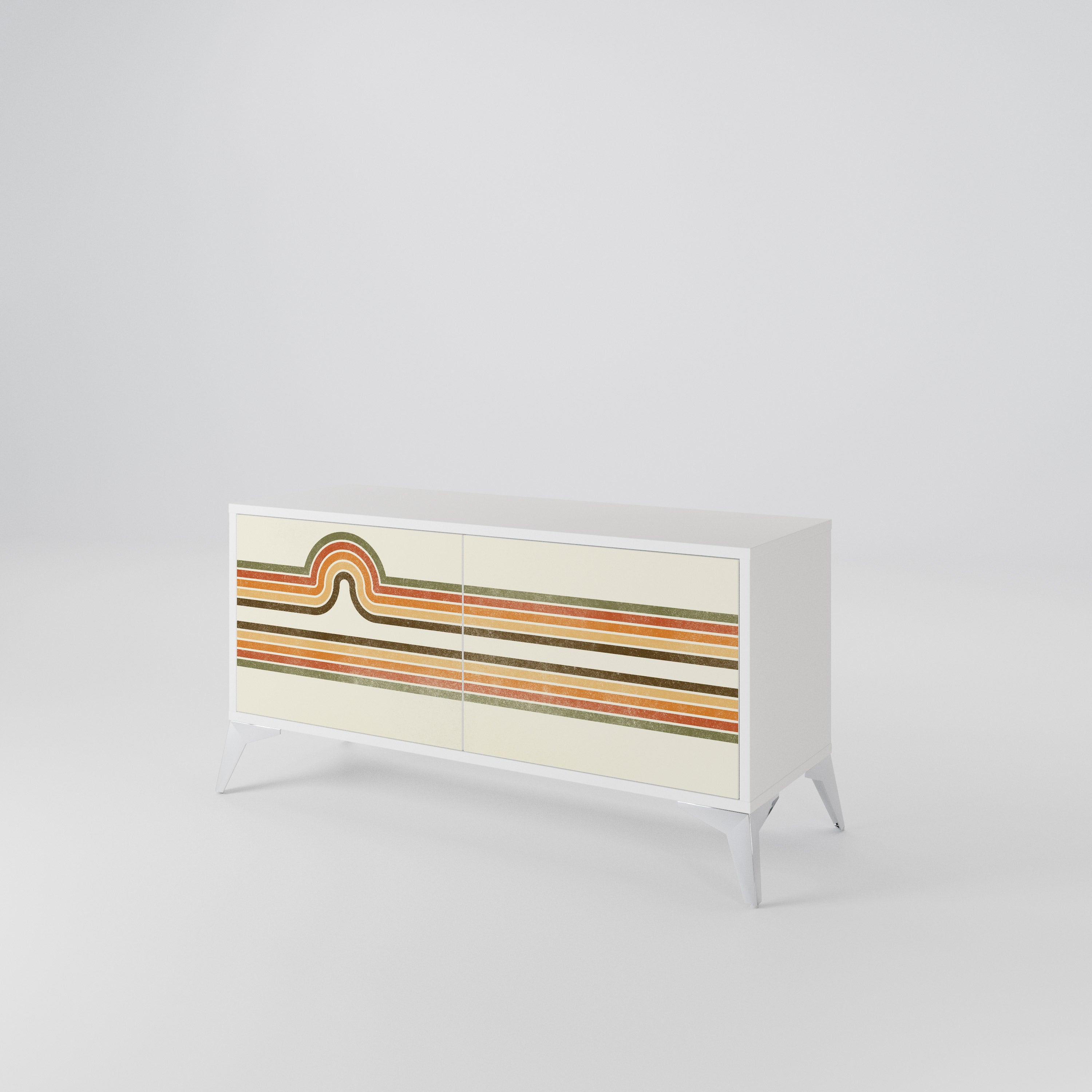 EXCEPTIONAL STREAM Mueble de TV Compacto de 2 puertas