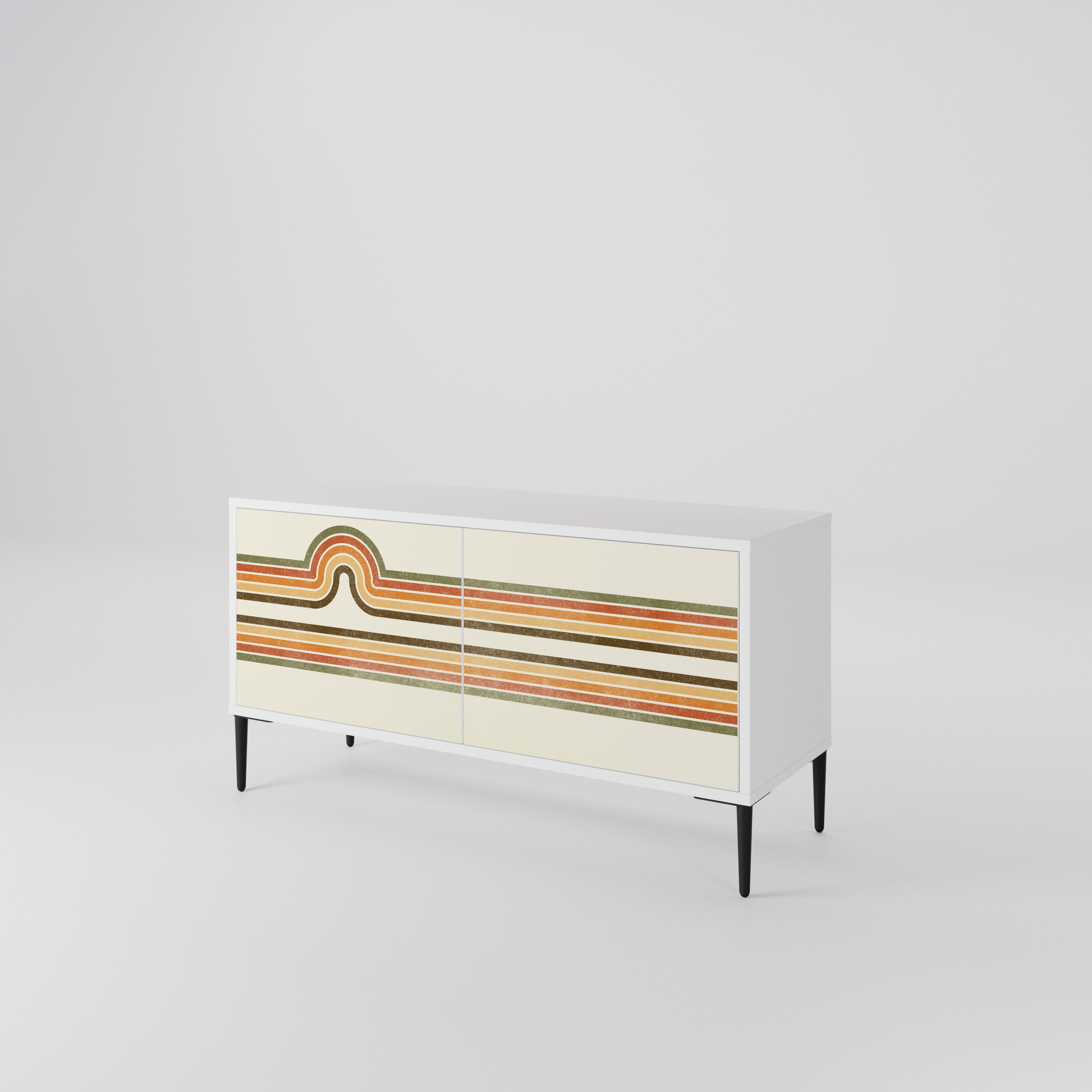 EXCEPTIONAL STREAM Mueble de TV Compacto de 2 puertas