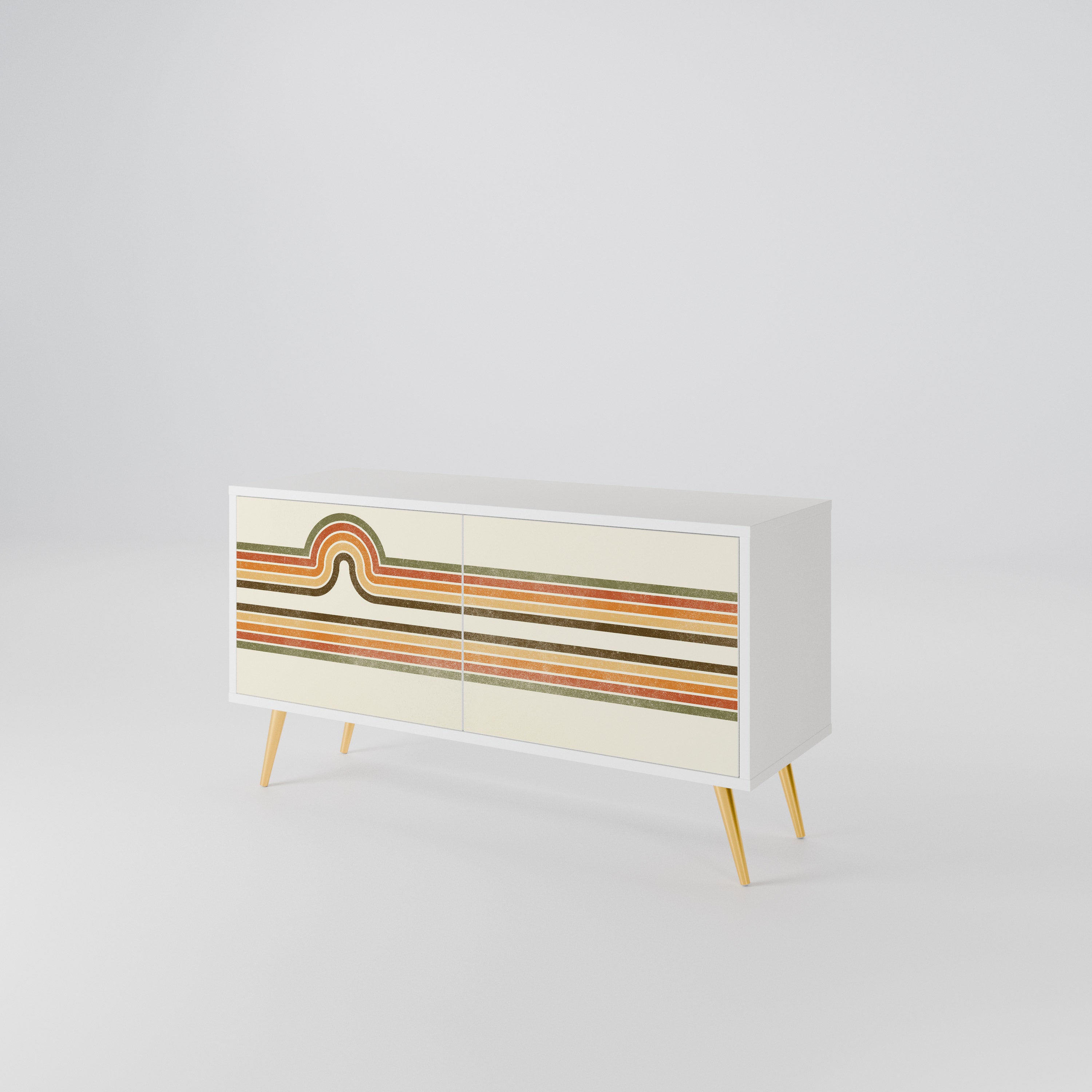 EXCEPTIONAL STREAM Mueble de TV Compacto de 2 puertas