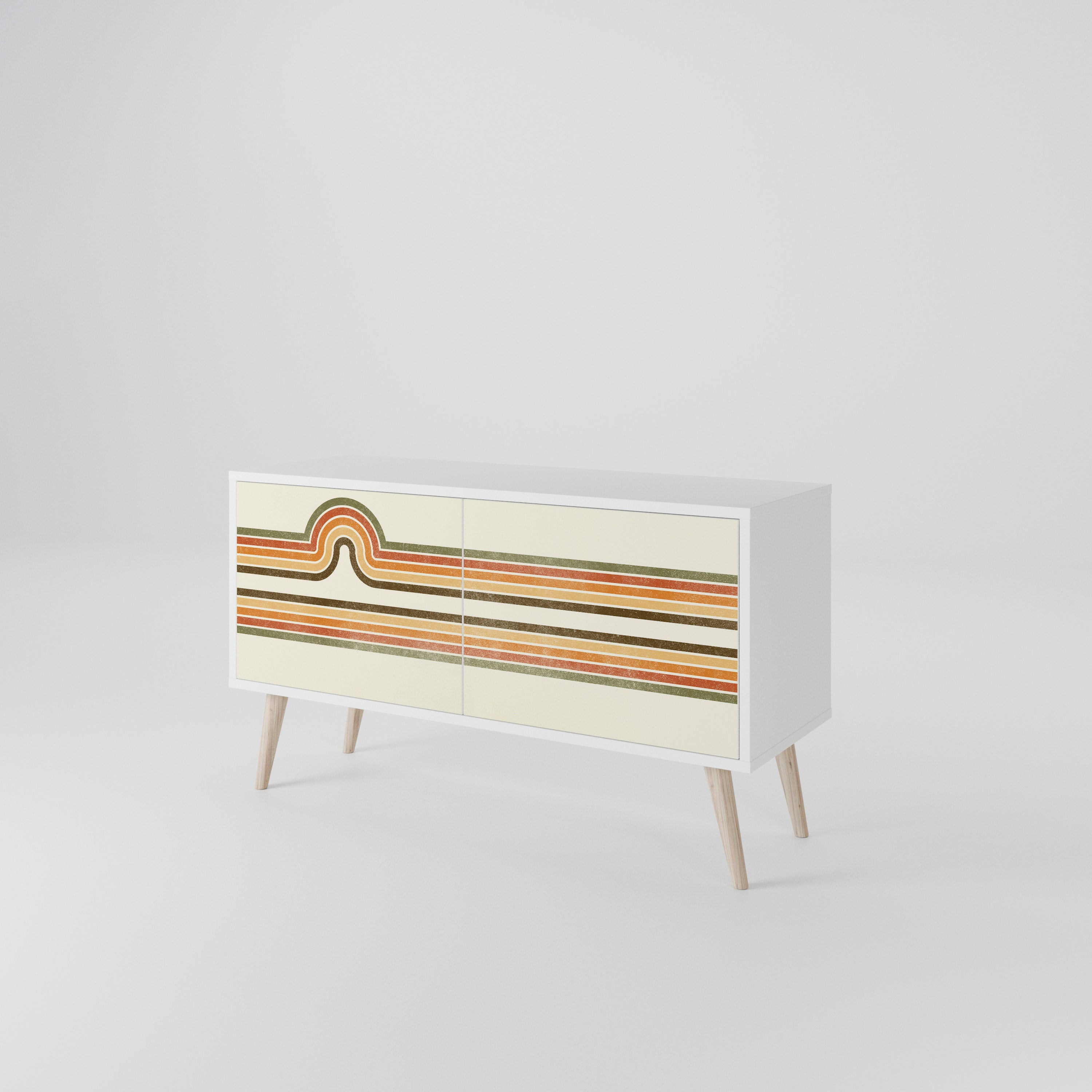 EXCEPTIONAL STREAM Mueble de TV Compacto de 2 puertas