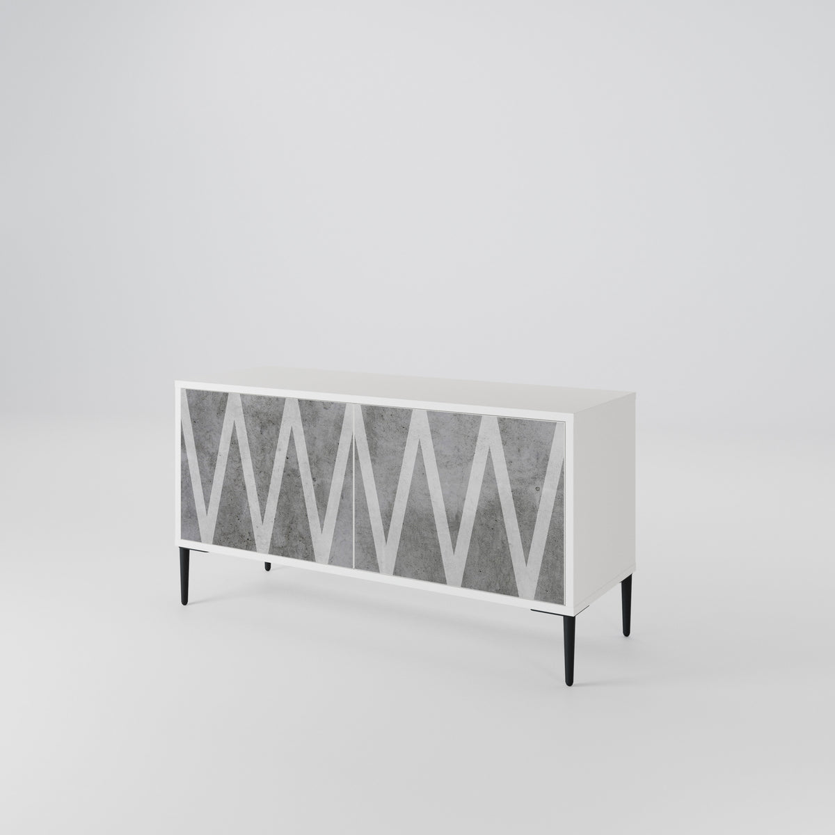 SOLID ZIG ZAG Mueble de TV Compacto de 2 puertas