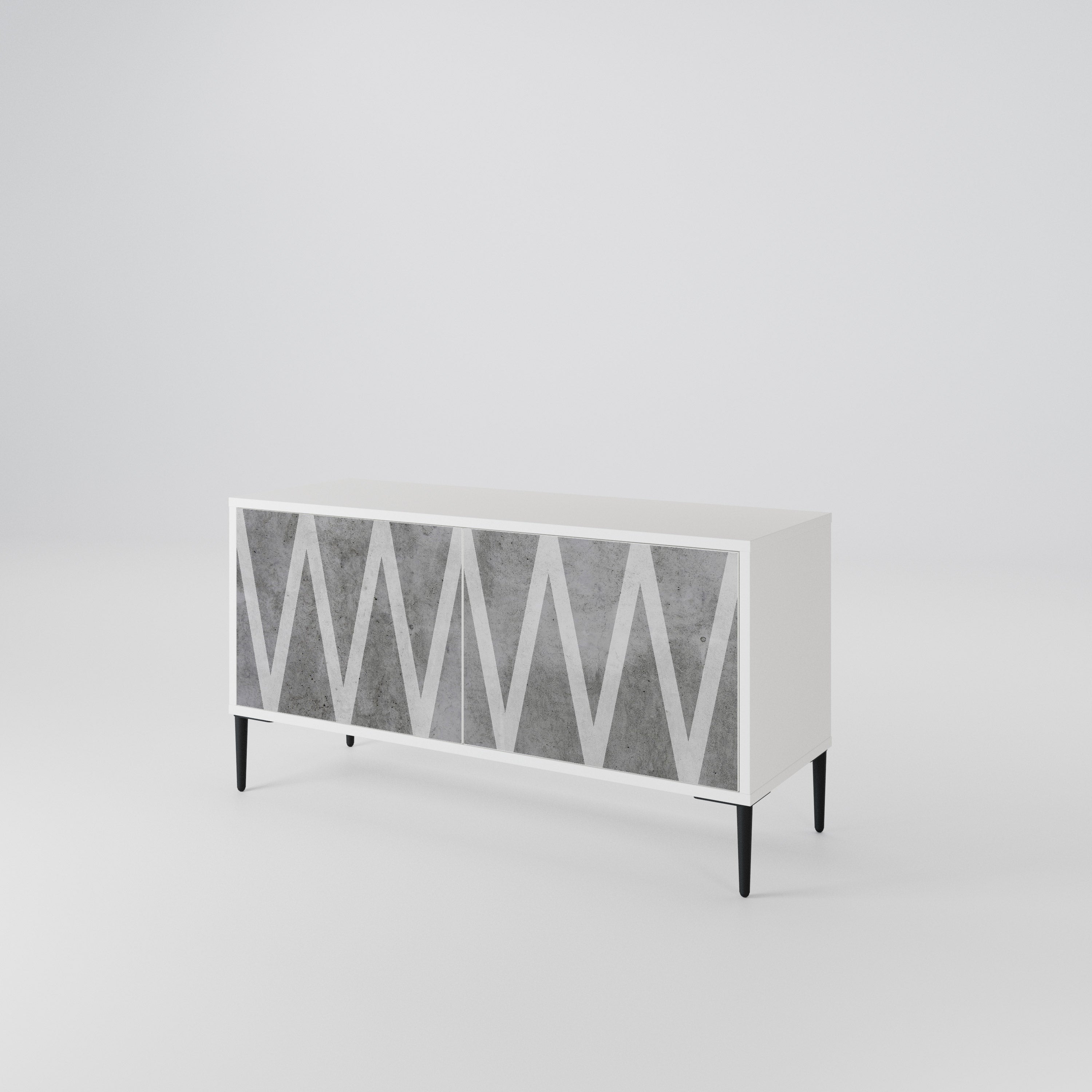SOLID ZIG ZAG Mueble de TV Compacto de 2 puertas