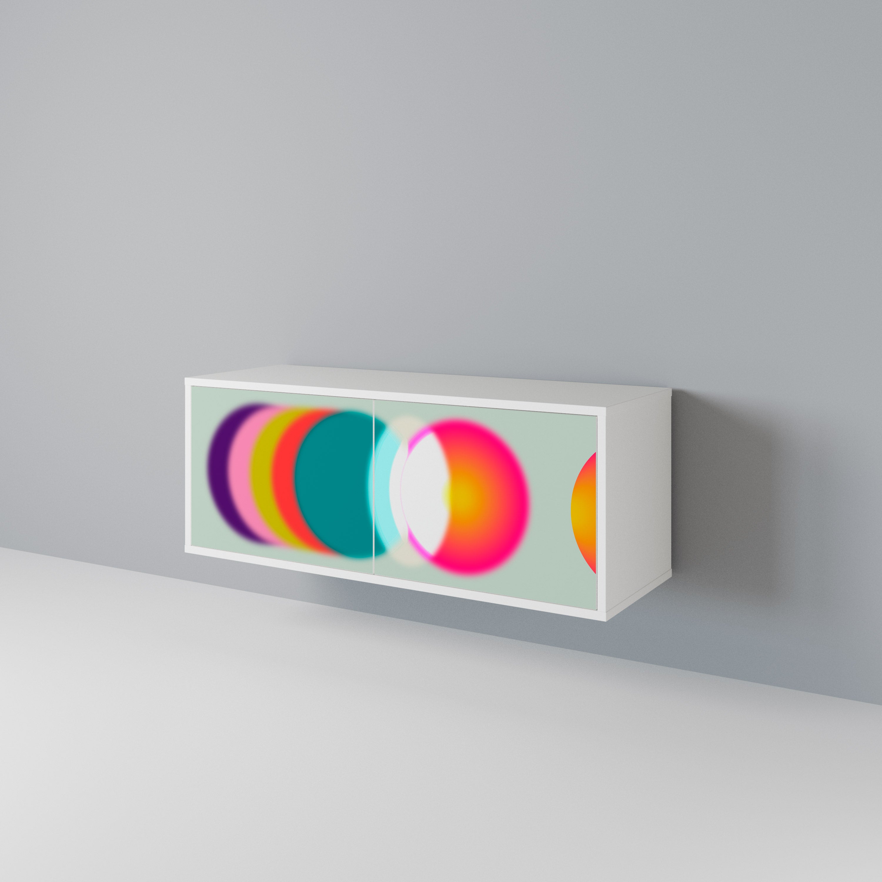SYMPHONY OF COLORS Mueble de TV Compacto de 2 puertas