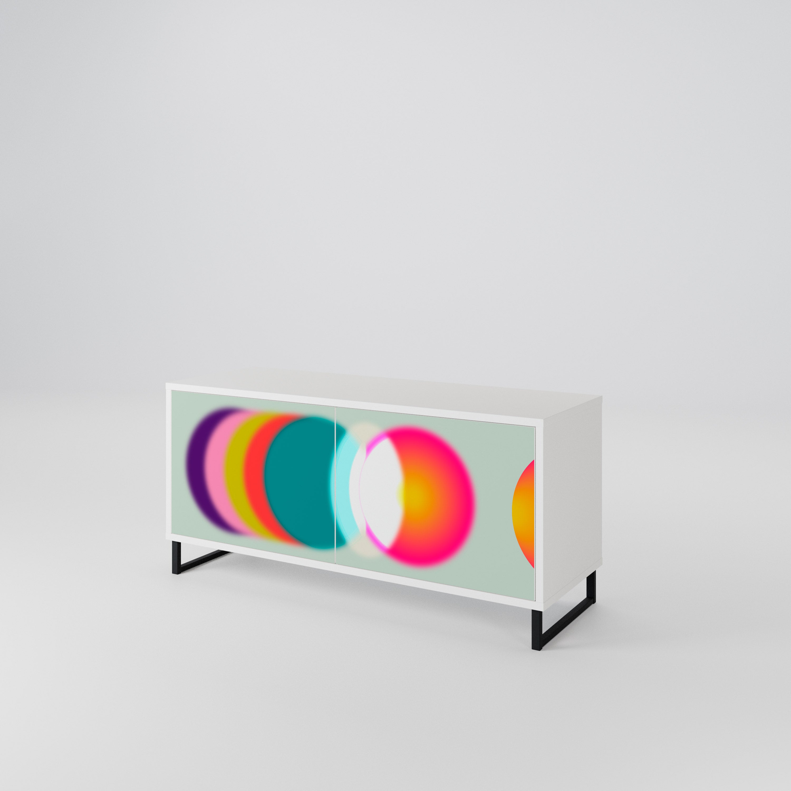 SYMPHONY OF COLORS Mueble de TV Compacto de 2 puertas
