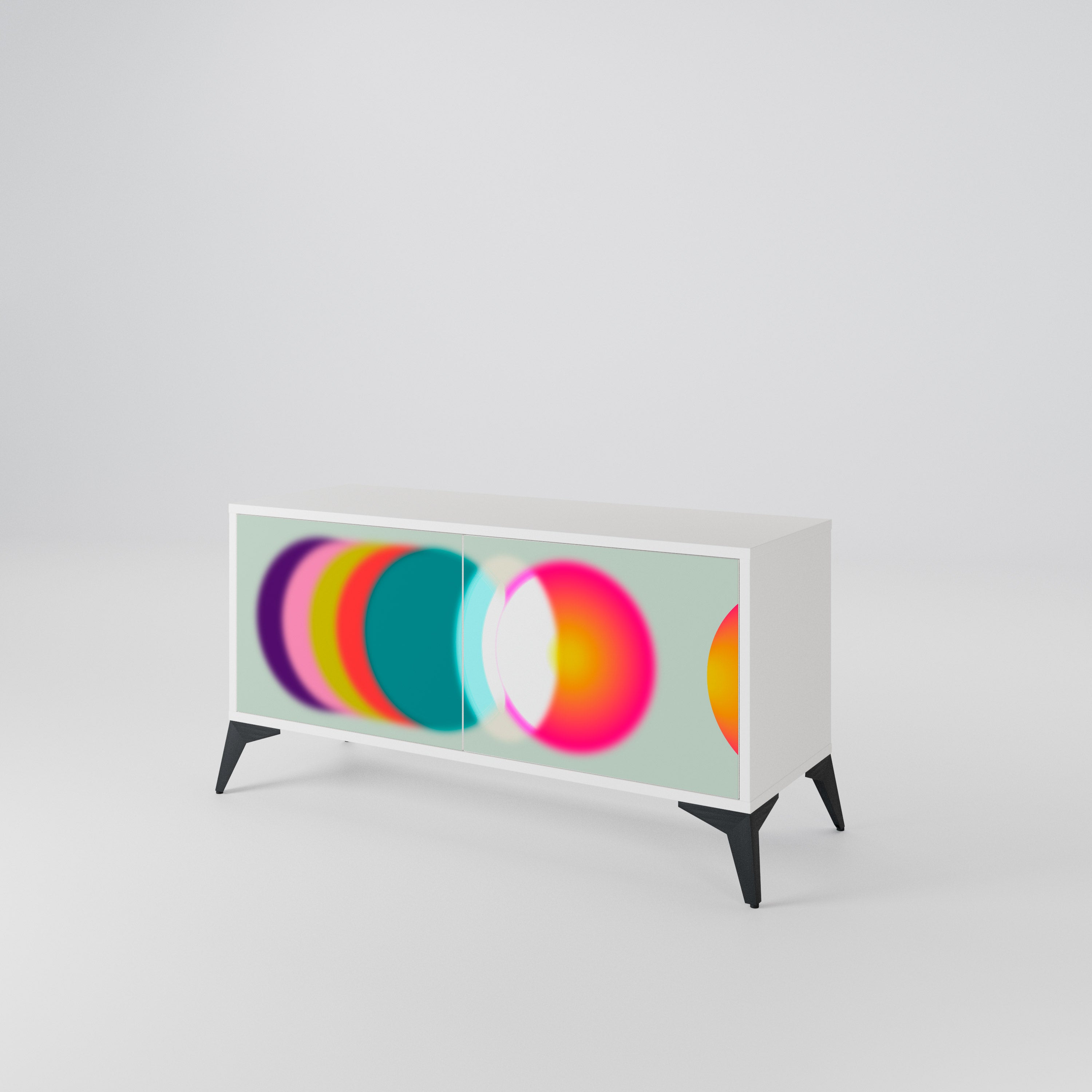 SYMPHONY OF COLORS Mueble de TV Compacto de 2 puertas