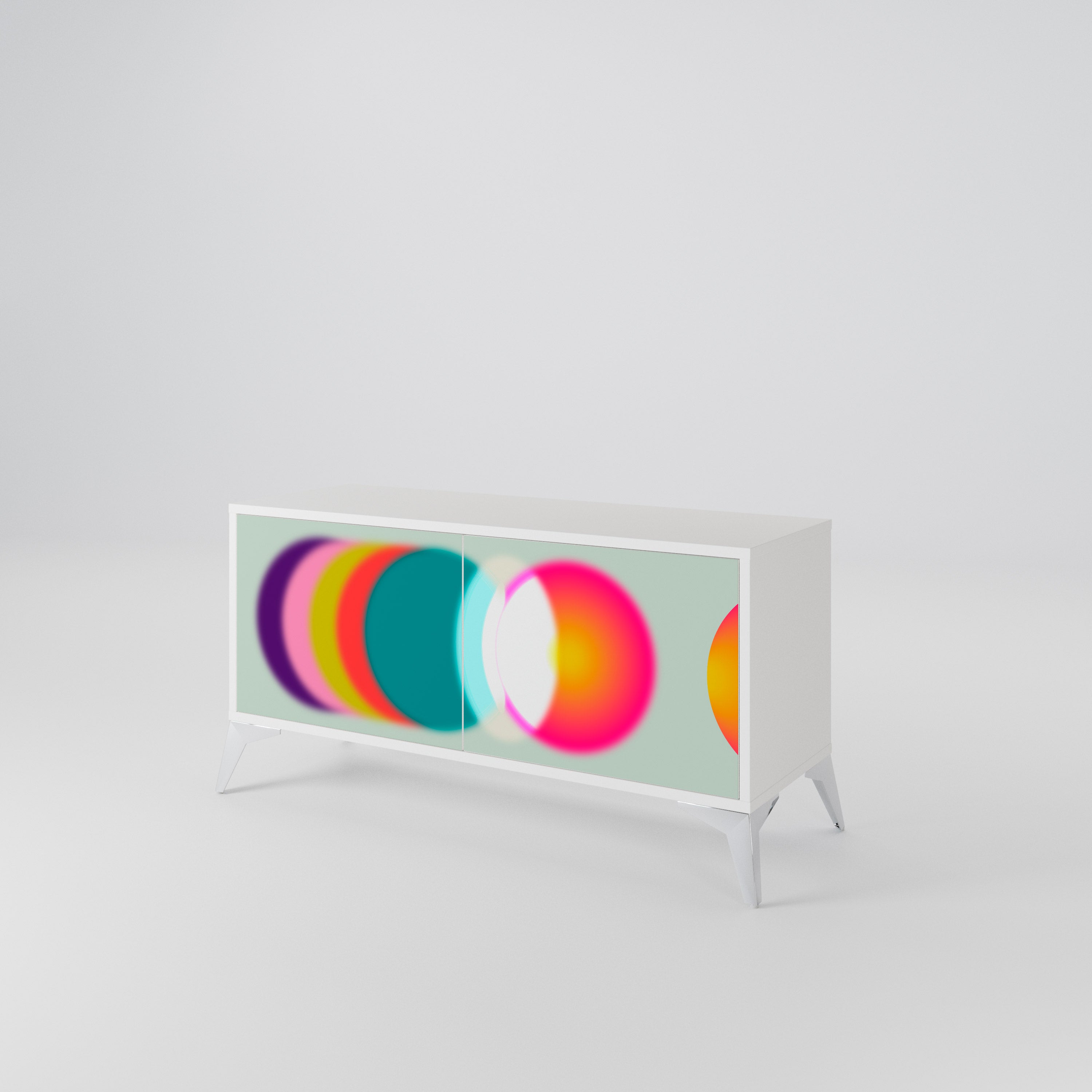 SYMPHONY OF COLORS Mueble de TV Compacto de 2 puertas