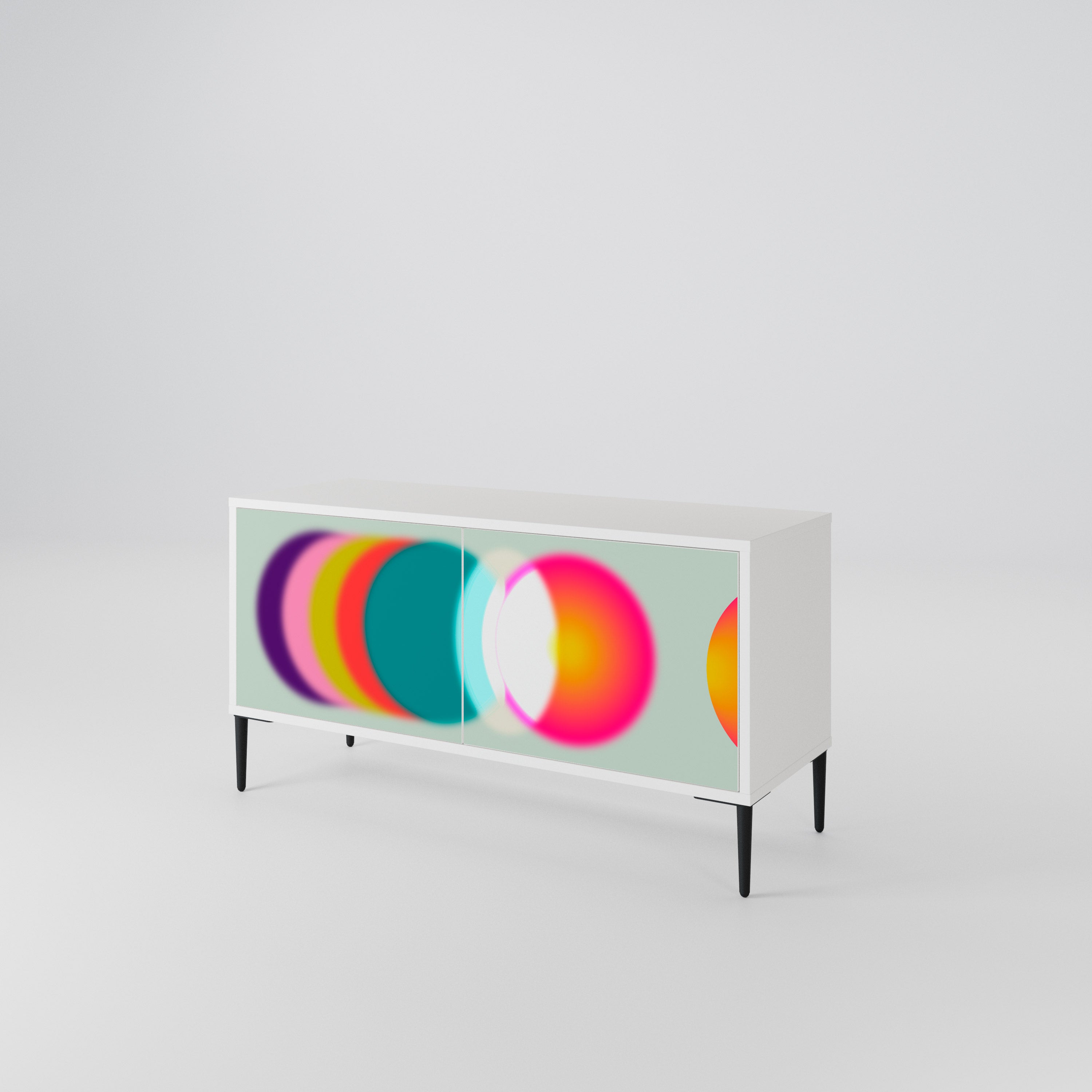 SYMPHONY OF COLORS Mueble de TV Compacto de 2 puertas