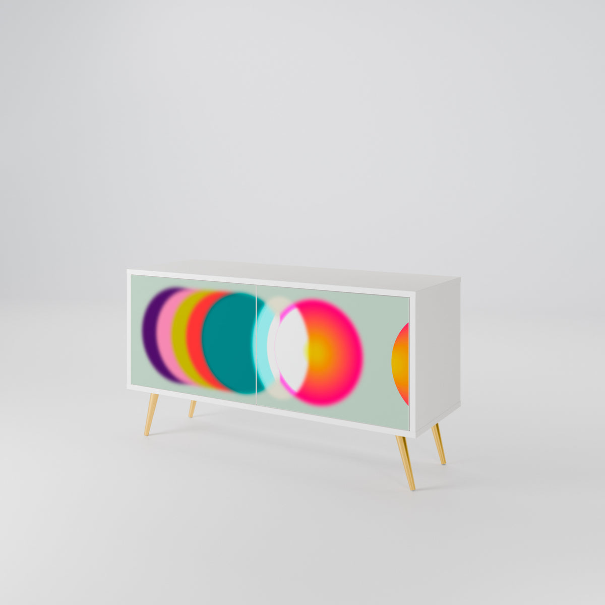 SYMPHONY OF COLORS Mueble de TV Compacto de 2 puertas