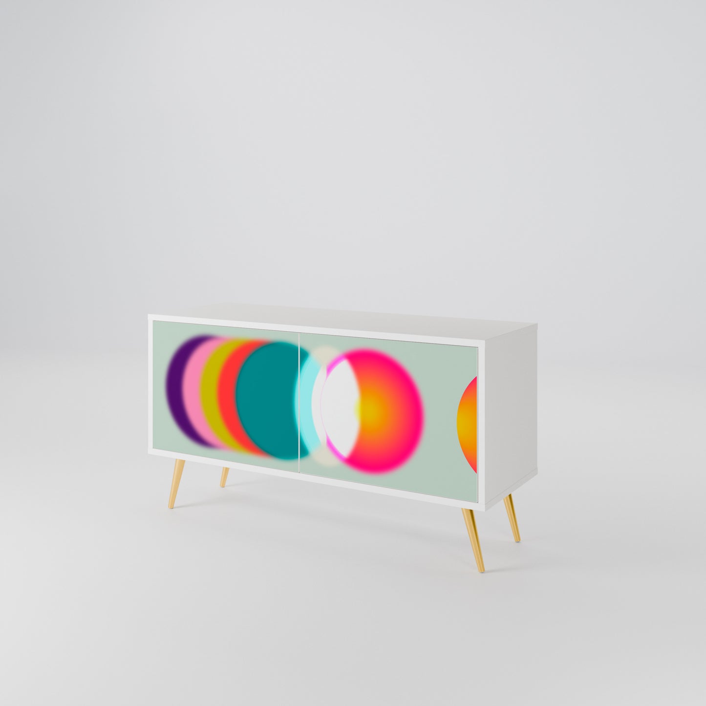 SYMPHONY OF COLORS Mueble de TV Compacto de 2 puertas