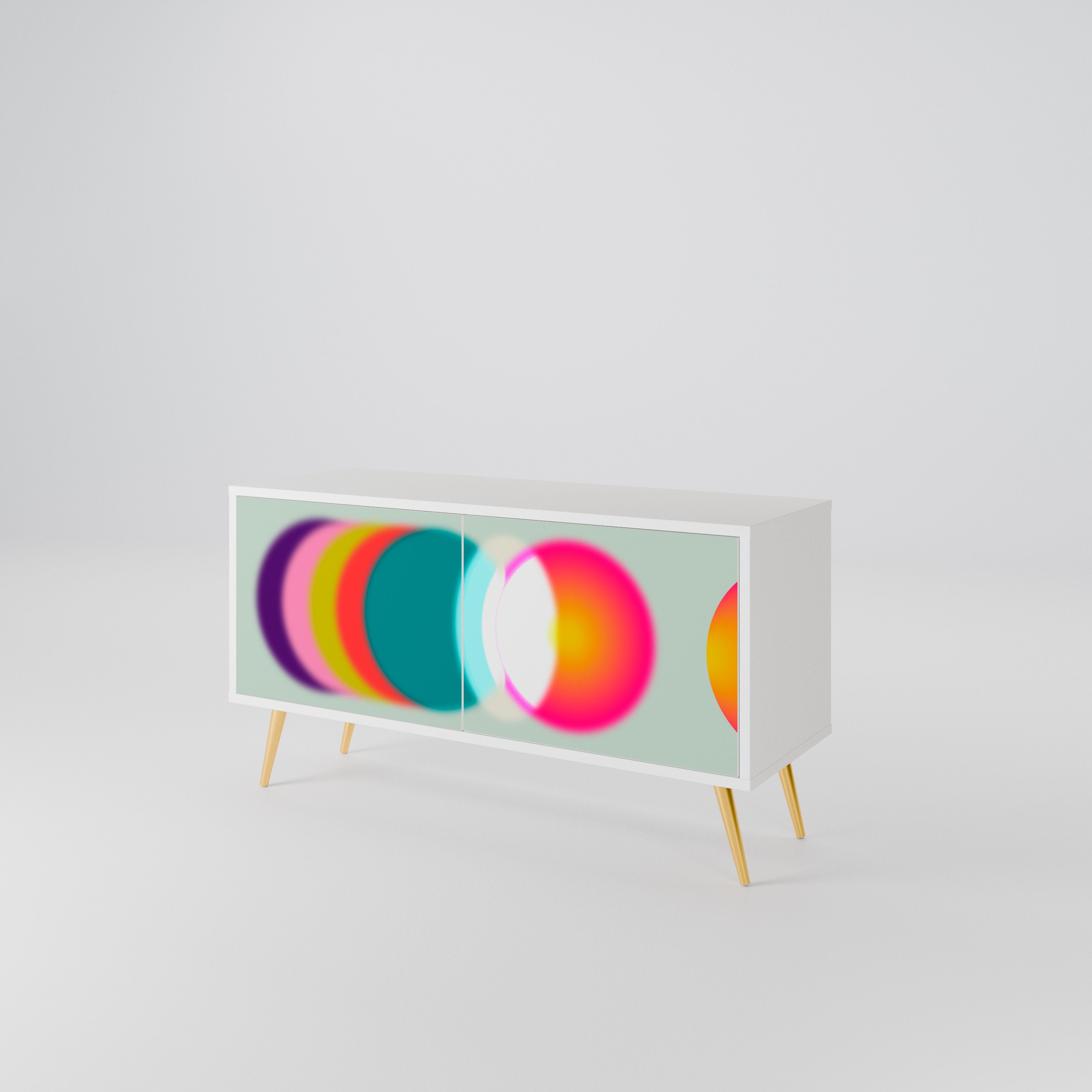 SYMPHONY OF COLORS Mueble de TV Compacto de 2 puertas