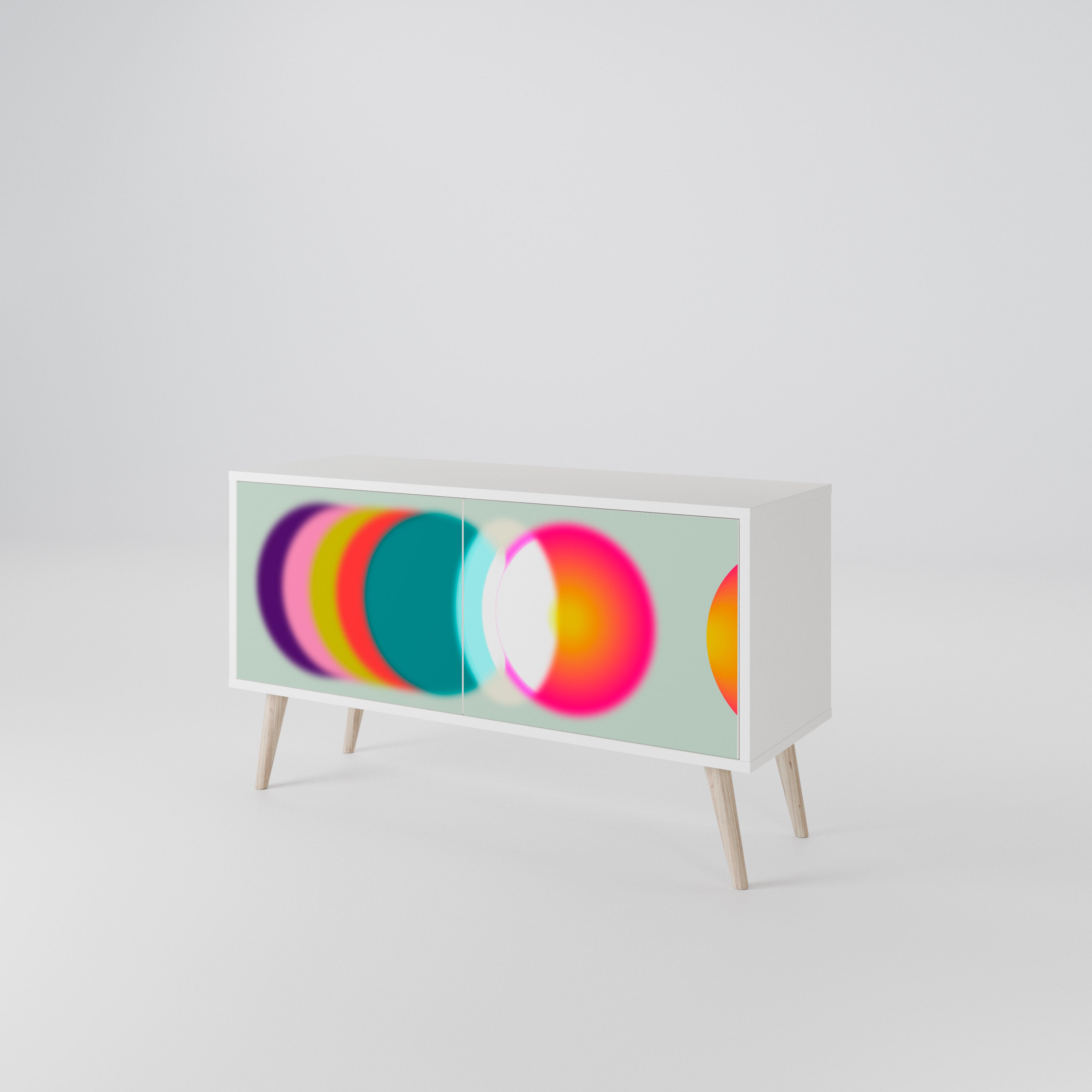 SYMPHONY OF COLORS Mueble de TV Compacto de 2 puertas