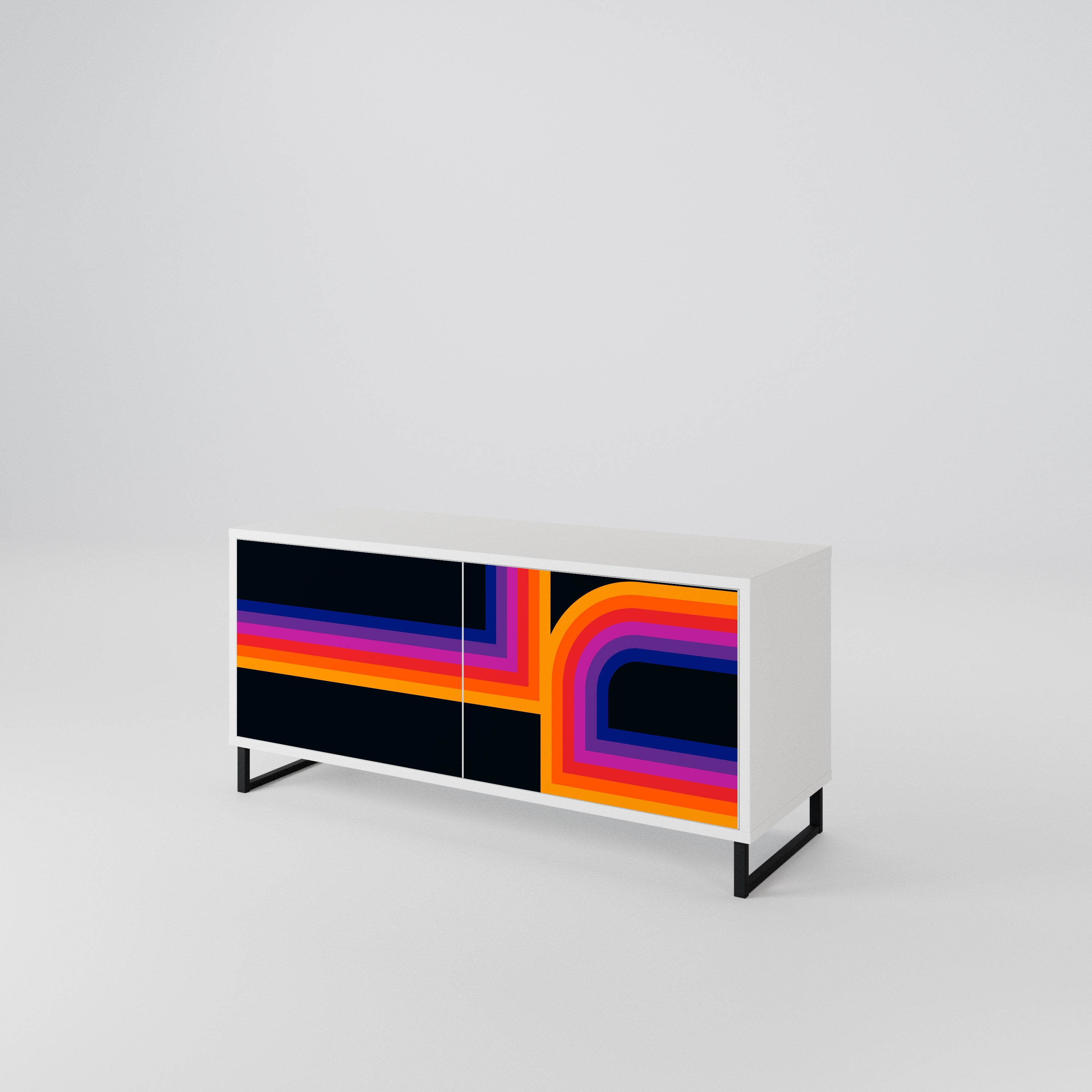 BLINDED BY THE LIGHTS Mueble de TV Compacto de 2 puertas