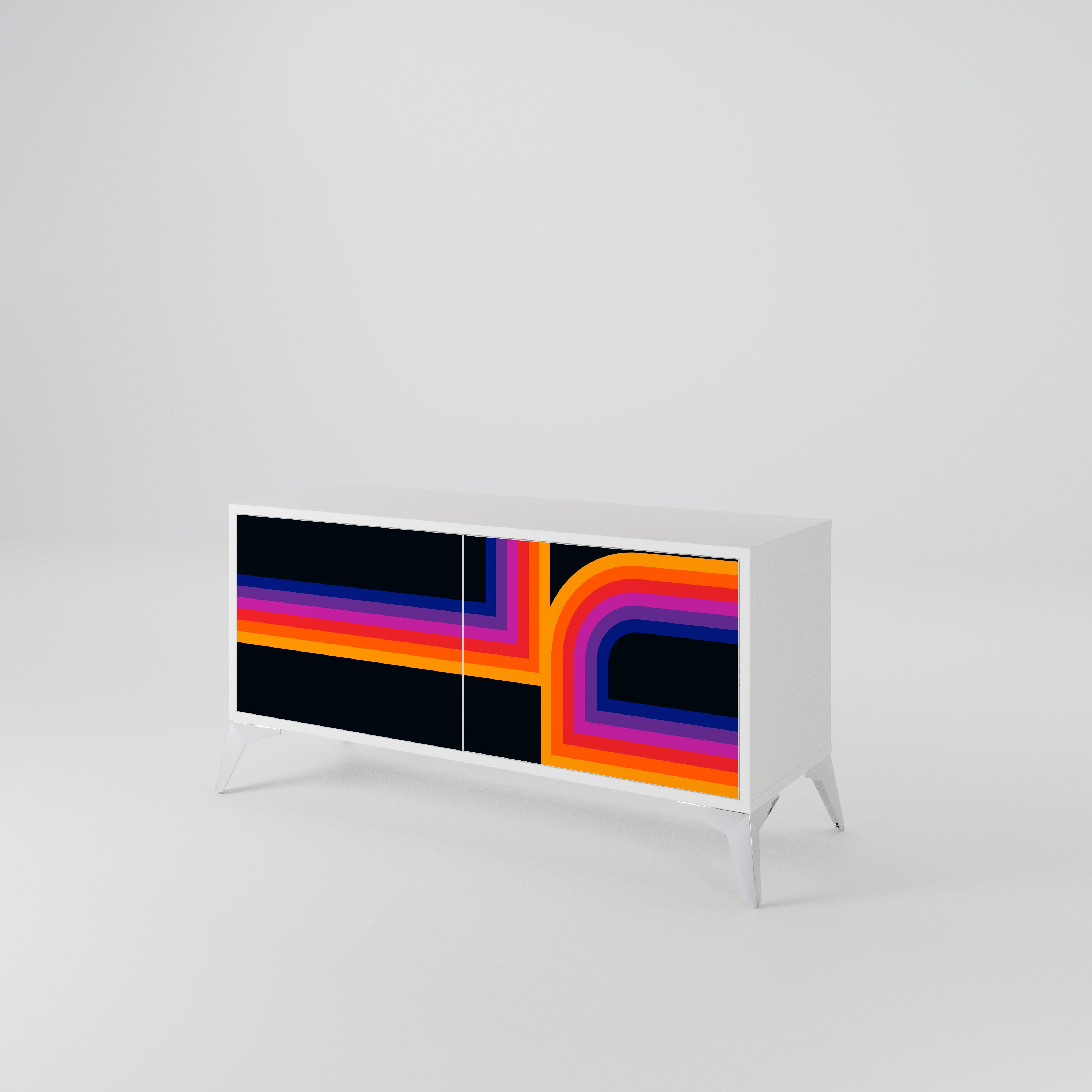 BLINDED BY THE LIGHTS Mueble de TV Compacto de 2 puertas