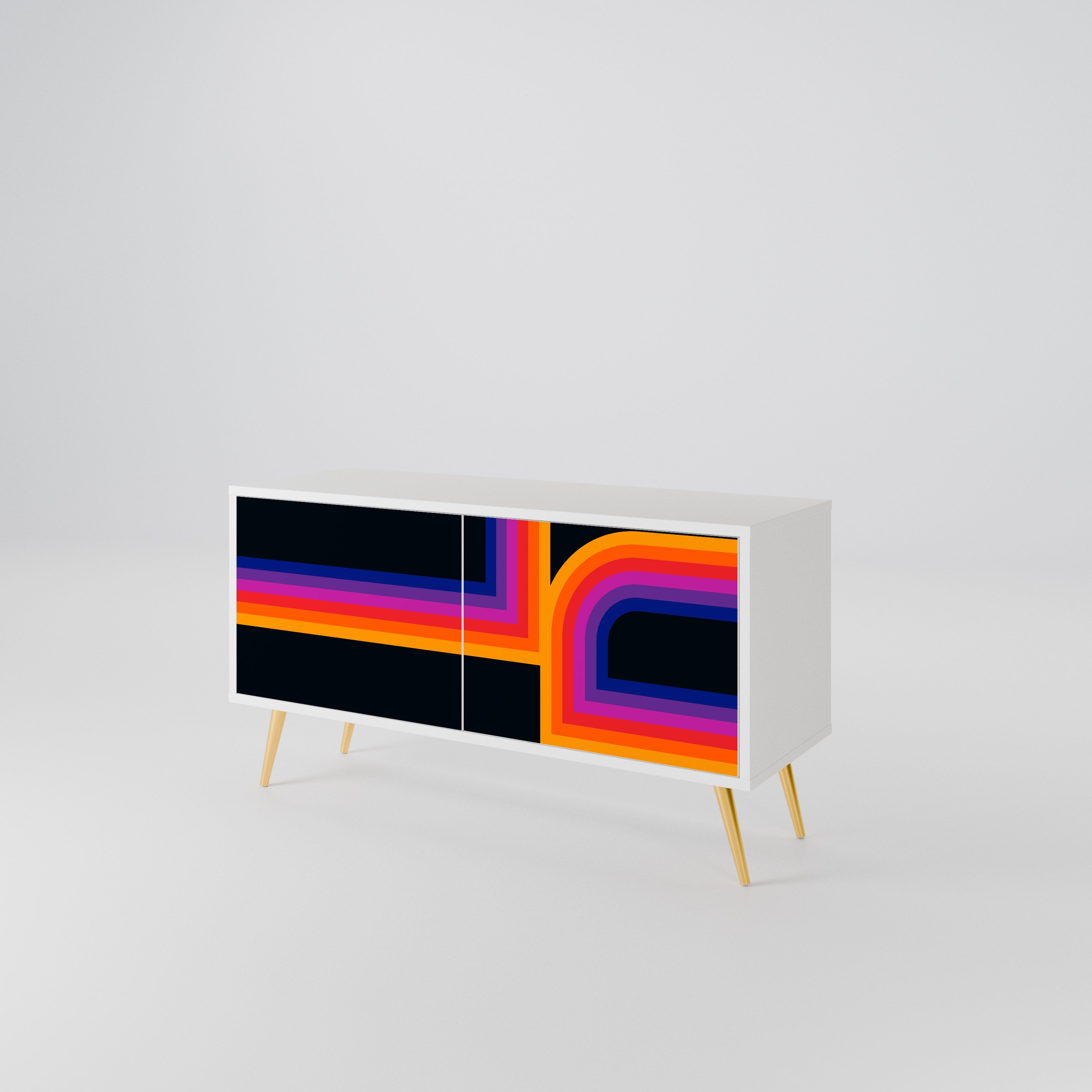 BLINDED BY THE LIGHTS Mueble de TV Compacto de 2 puertas