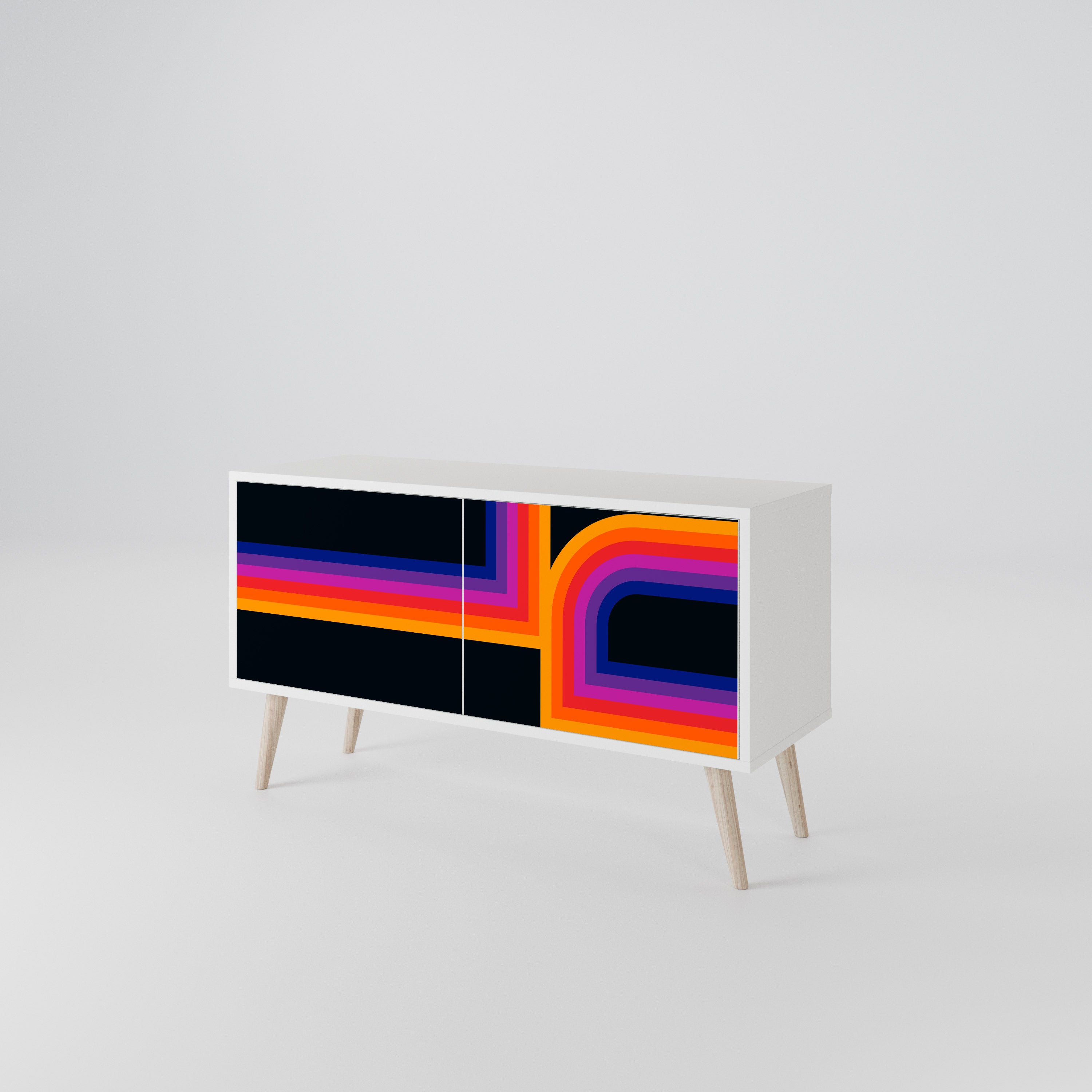 BLINDED BY THE LIGHTS Mueble de TV Compacto de 2 puertas