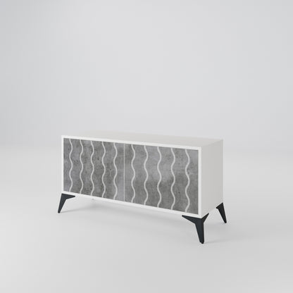 WAVES OF CONCRETE Mueble de TV Compacto de 2 puertas