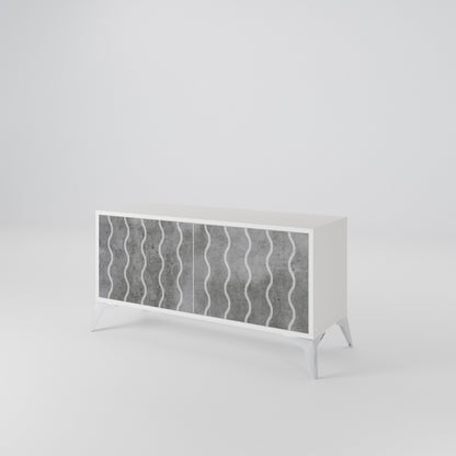 WAVES OF CONCRETE Mueble de TV Compacto de 2 puertas