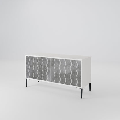 WAVES OF CONCRETE Mueble de TV Compacto de 2 puertas